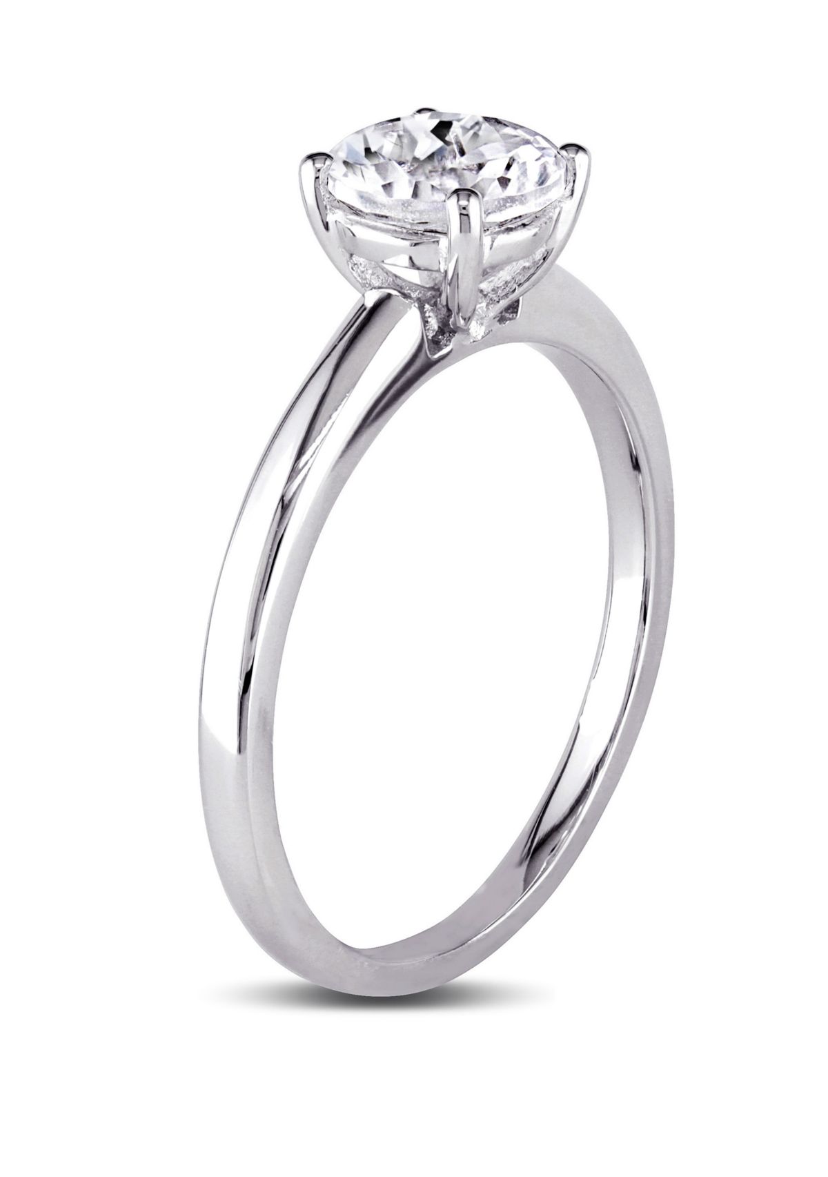 1.25 ct. t.w. Lab Created White Sapphire Solitaire Engagement Ring in 10K White Gold