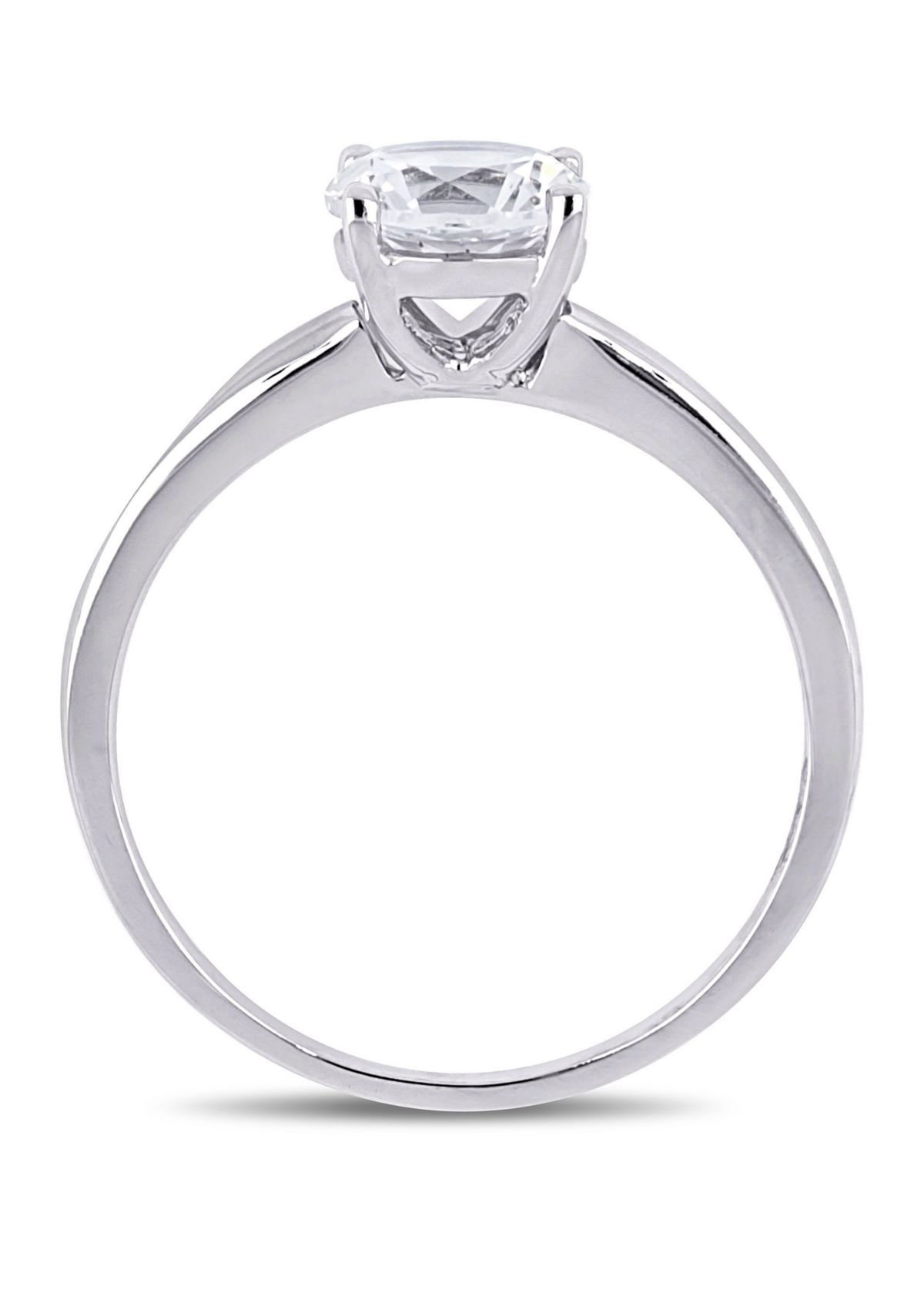 1.25 ct. t.w. Lab Created White Sapphire Solitaire Engagement Ring in 10K White Gold