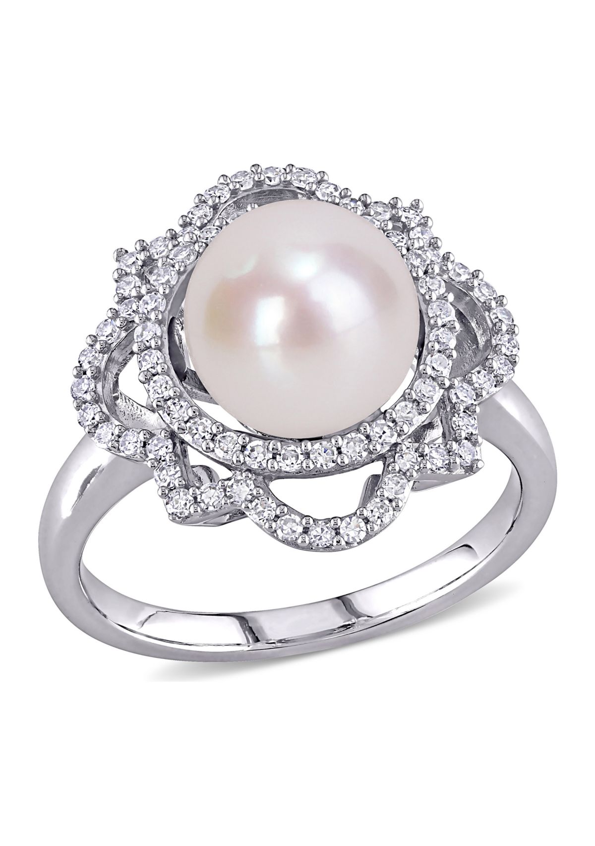 Belk & Co. 9-9.5 Millimeter Cultured Freshwater Pearl and 3/8 ct. t.w ...
