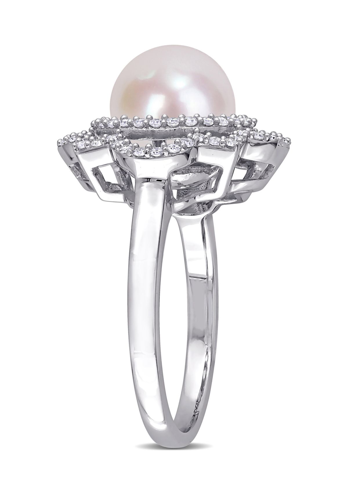 Belk & Co. 9-9.5 Millimeter Cultured Freshwater Pearl and 3/8 ct. t.w ...