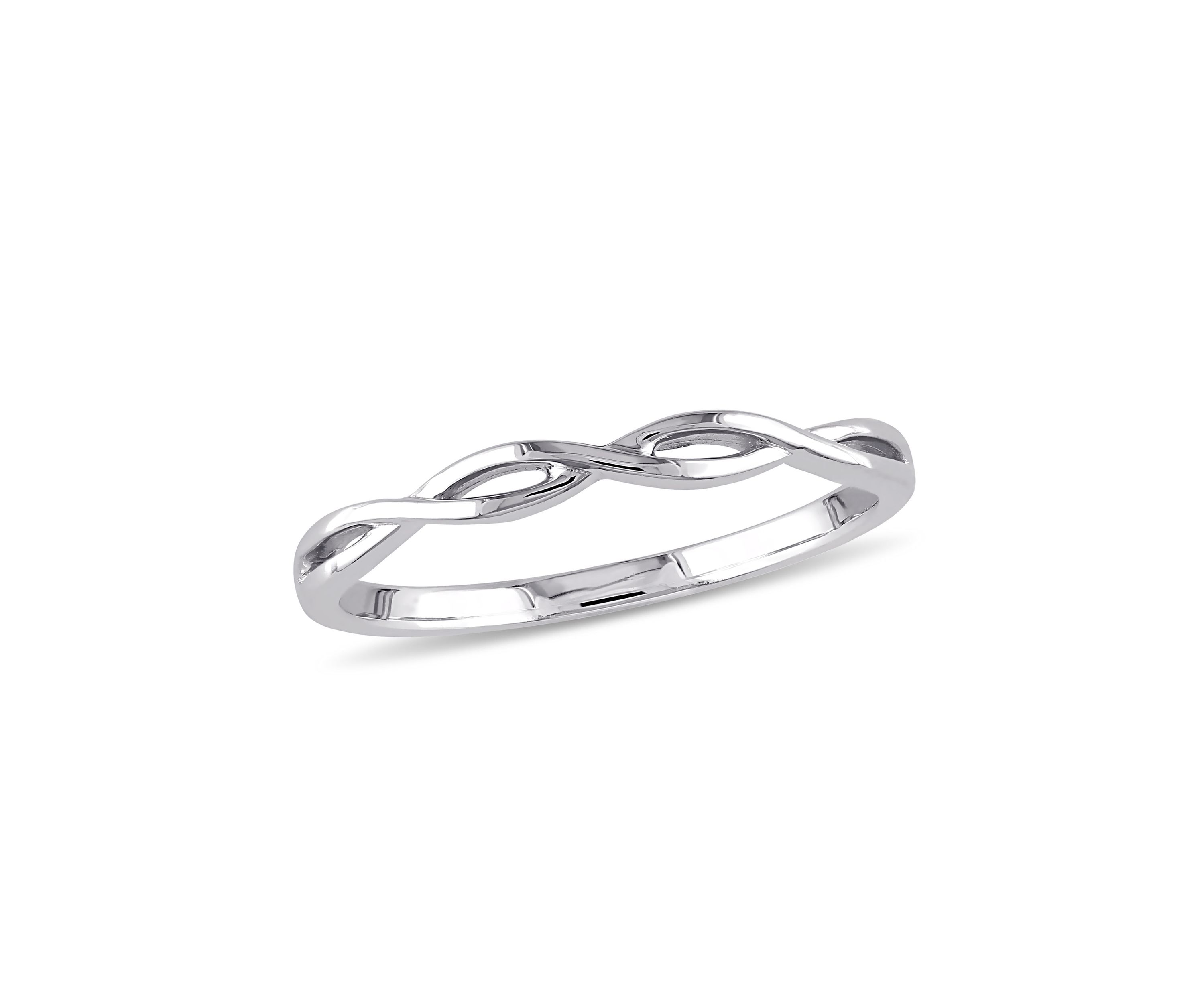 Infinity Wedding Band in 10K White Gold