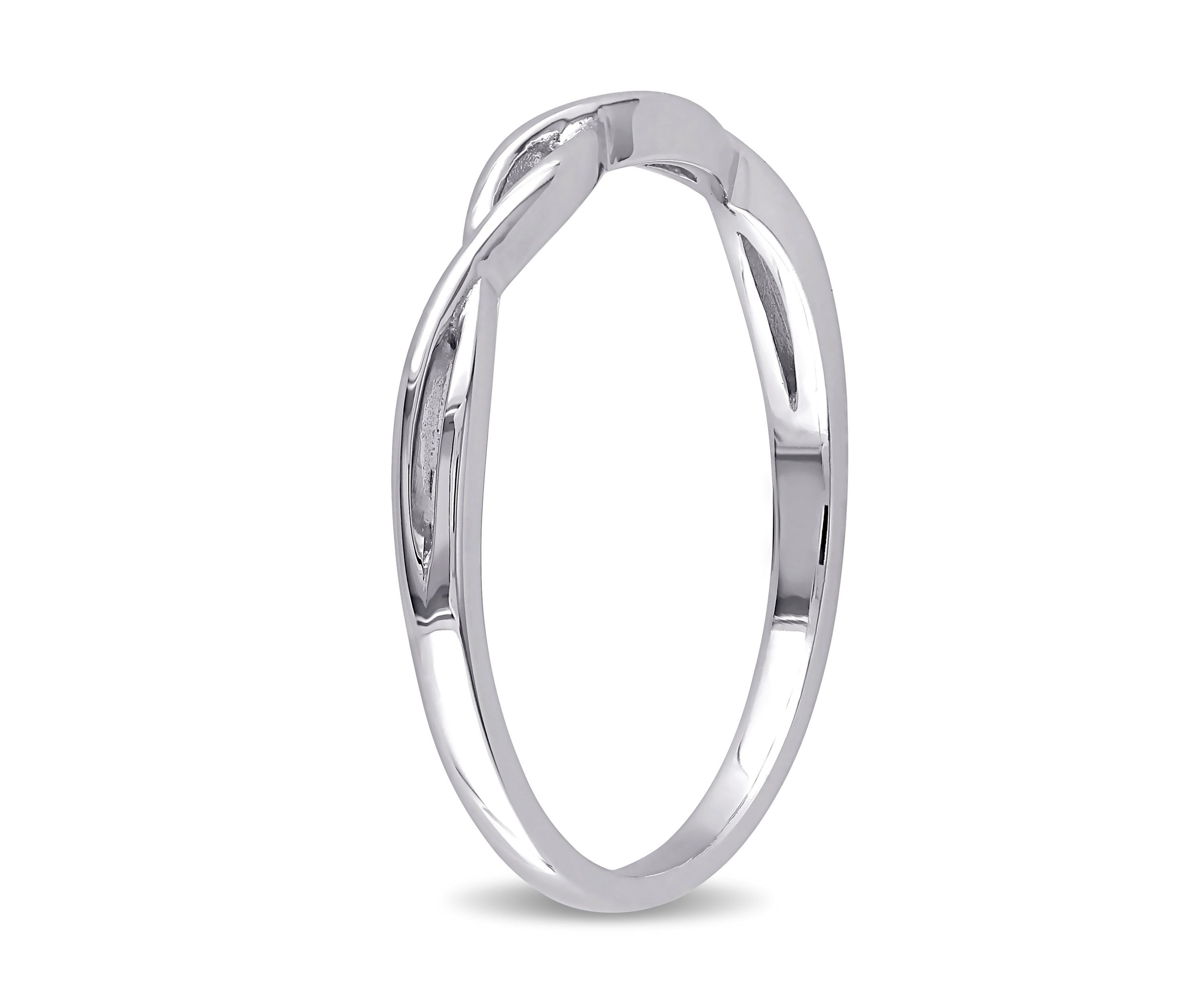 Infinity Wedding Band in 10K White Gold