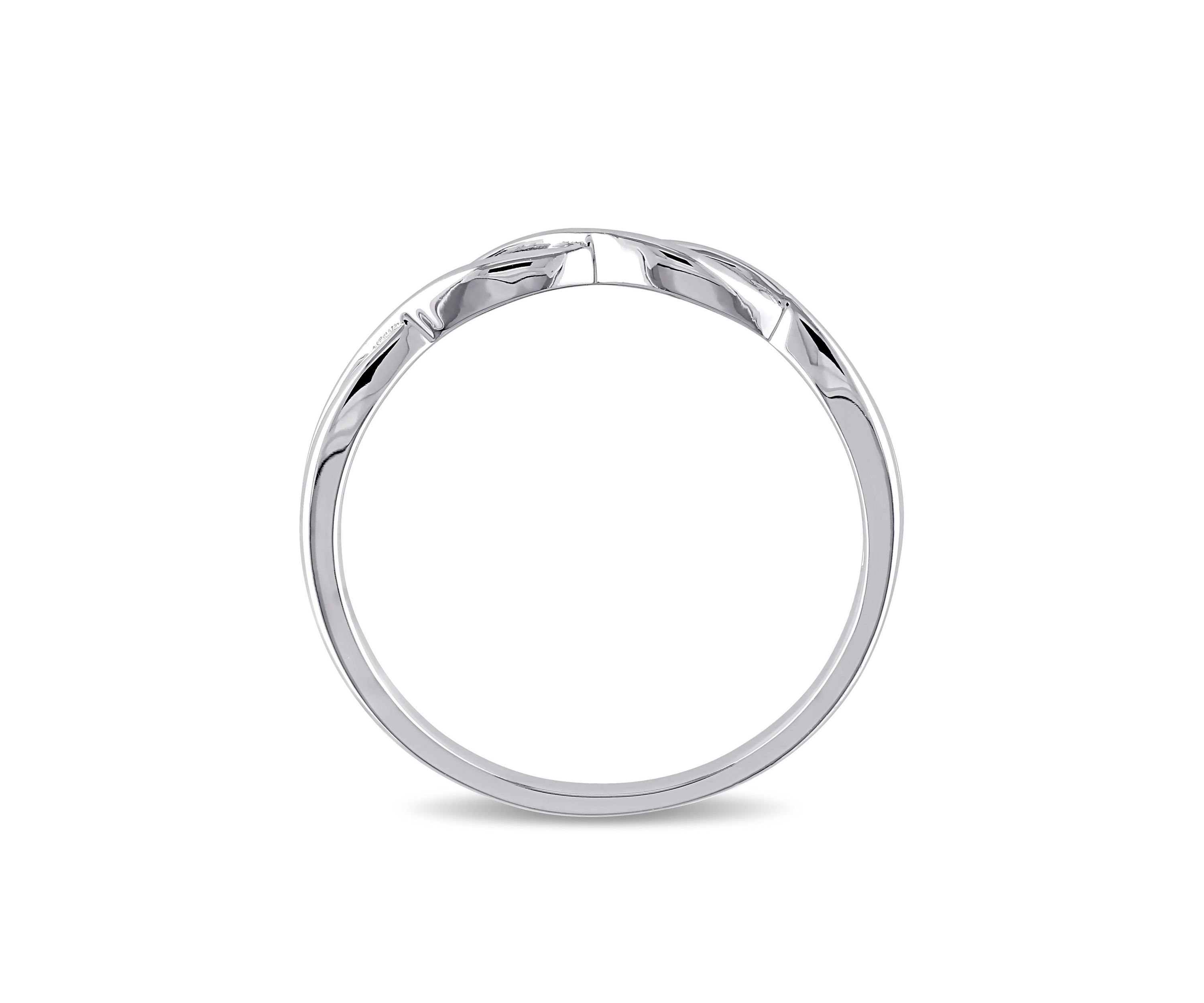 Infinity Wedding Band in 10K White Gold