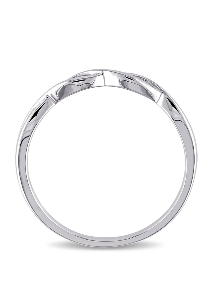 Infinity Wedding Band in 10K White Gold
