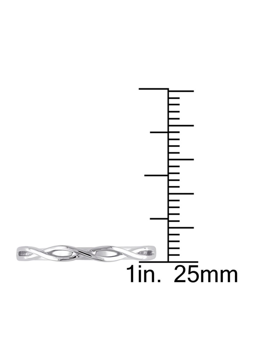 Infinity Wedding Band in 10K White Gold