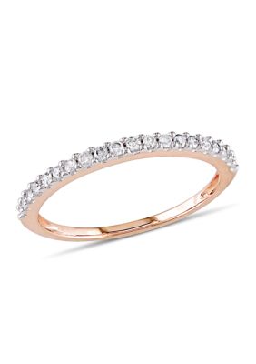 Belk & Co 1/5 ct. t.w. Diamond Anniversary Band in 10K Rose Gold, 6