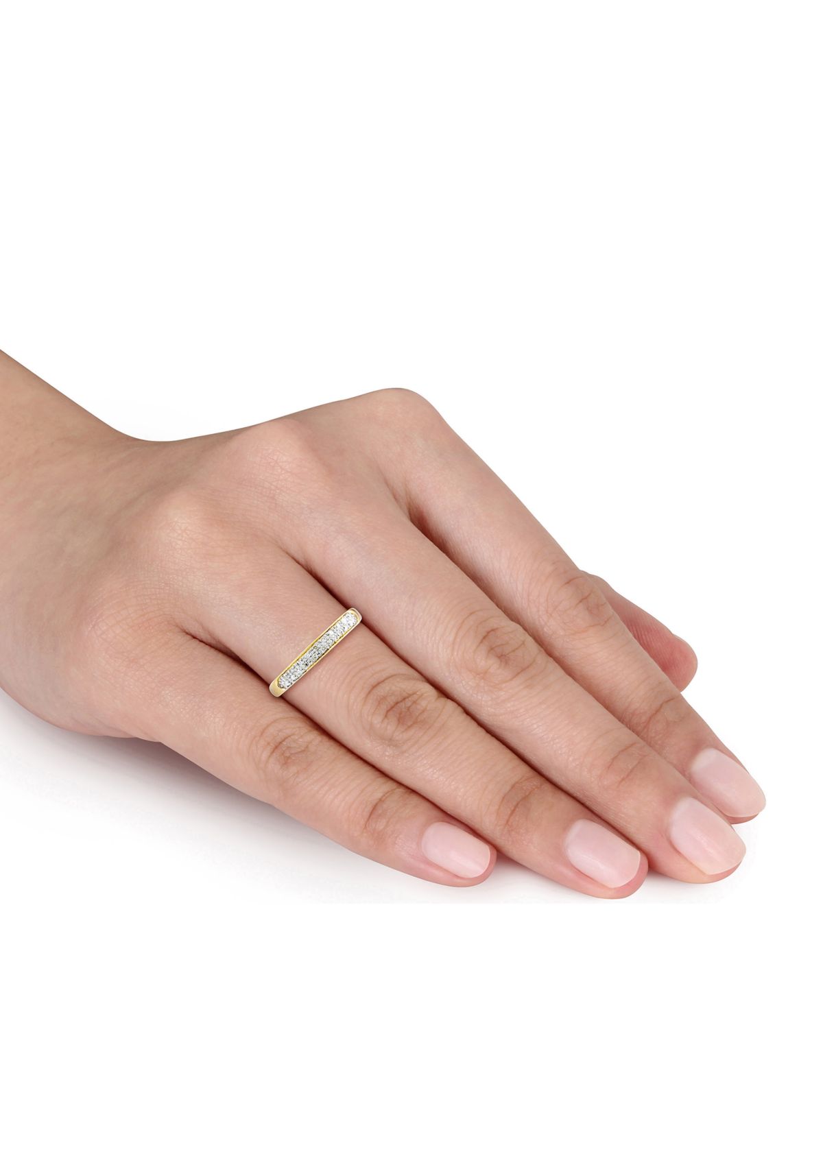 1/10 ct. t.w. Diamond Anniversary Band in 10K Yellow Gold