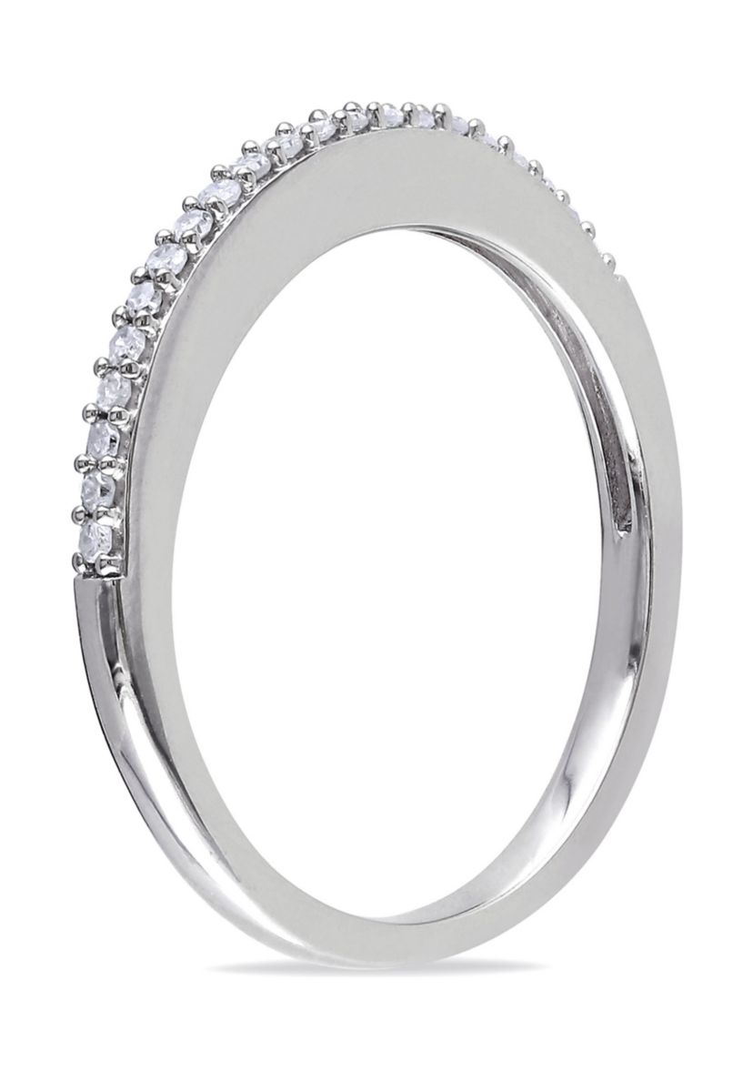 1/10 ct. t.w. Diamond Wedding Band in 10K White Gold