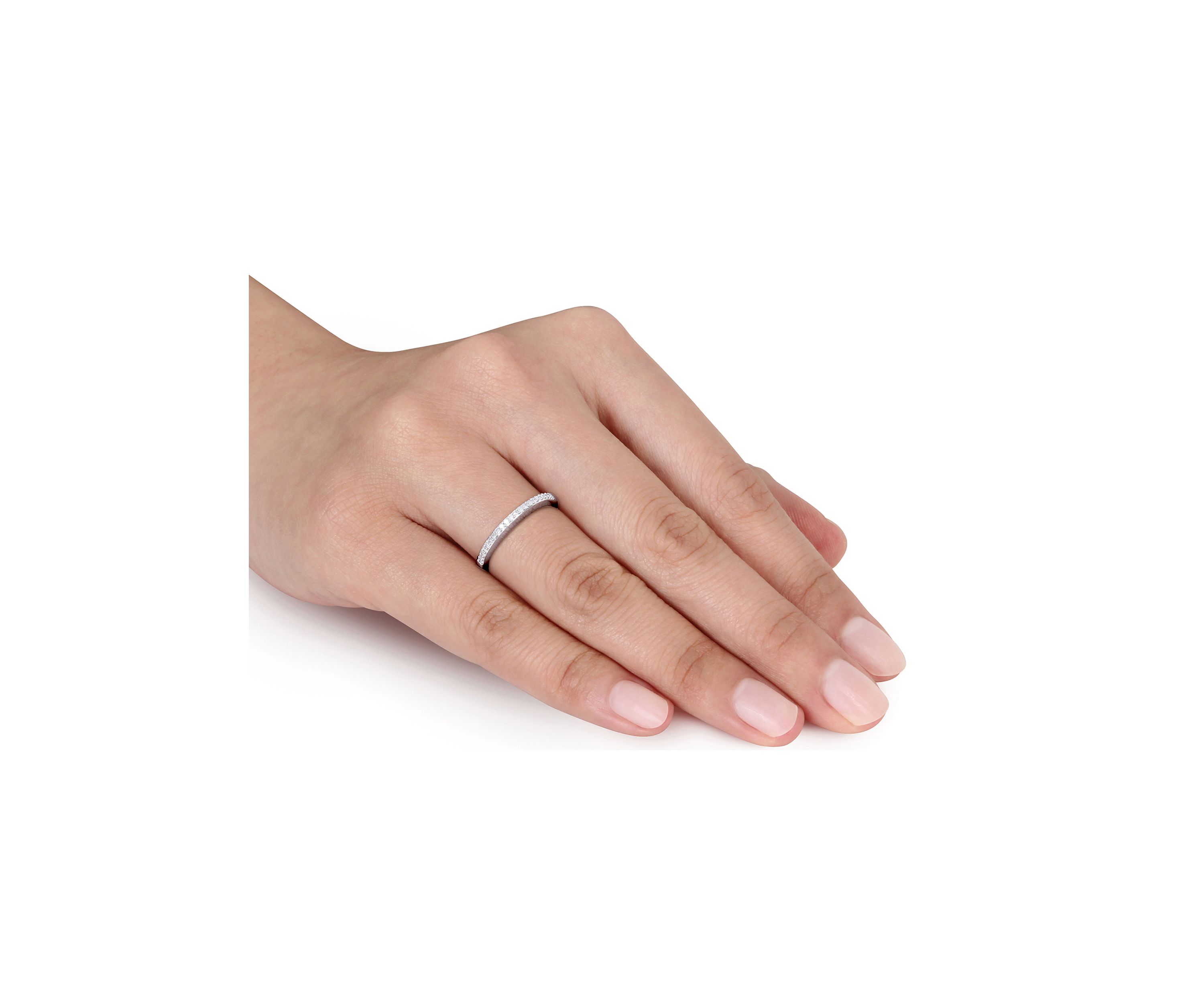 1/10 ct. t.w. Diamond Wedding Band in 10K White Gold