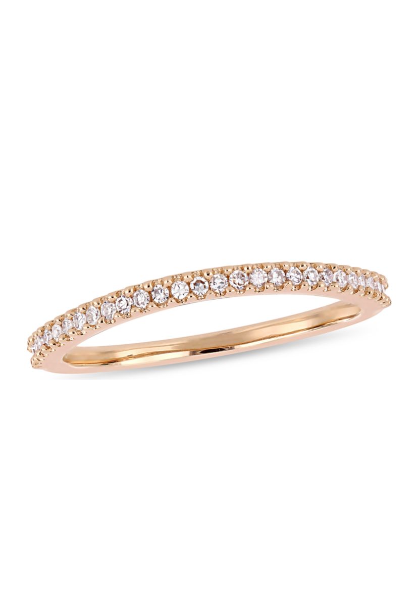 1/7 ct. t.w. Diamond Wedding Band in 14K Rose Gold