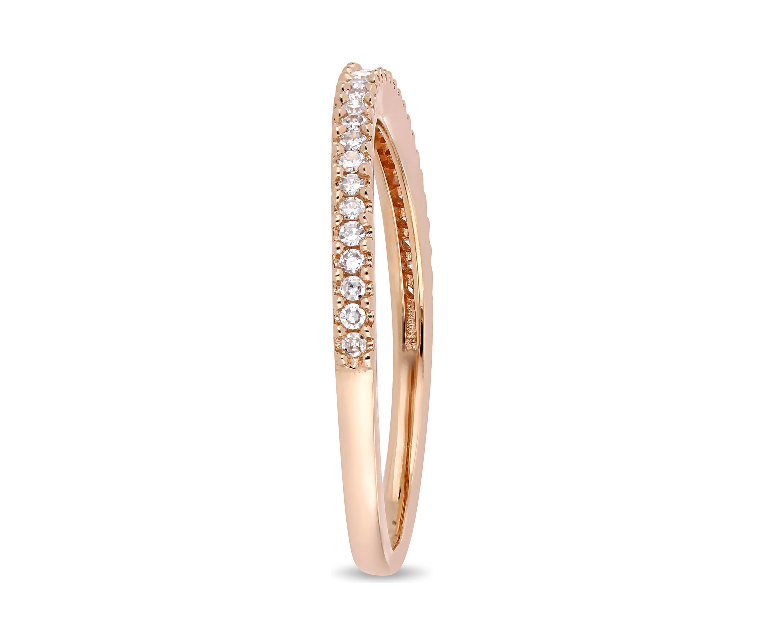 1/7 ct. t.w. Diamond Wedding Band in 14K Rose Gold