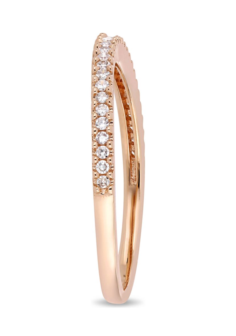 1/7 ct. t.w. Diamond Wedding Band in 14K Rose Gold