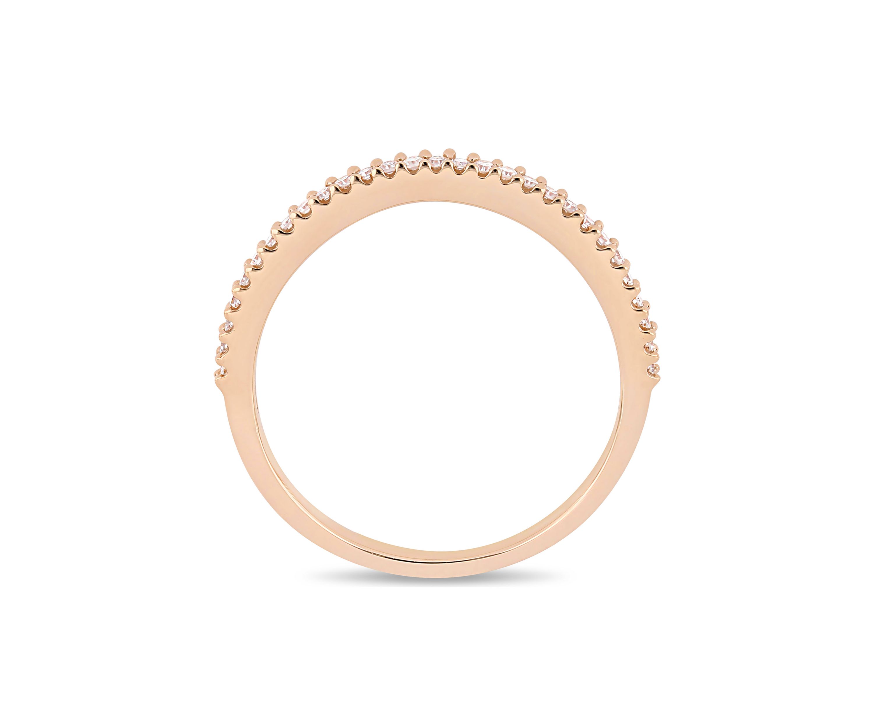 1/7 ct. t.w. Diamond Wedding Band in 14K Rose Gold