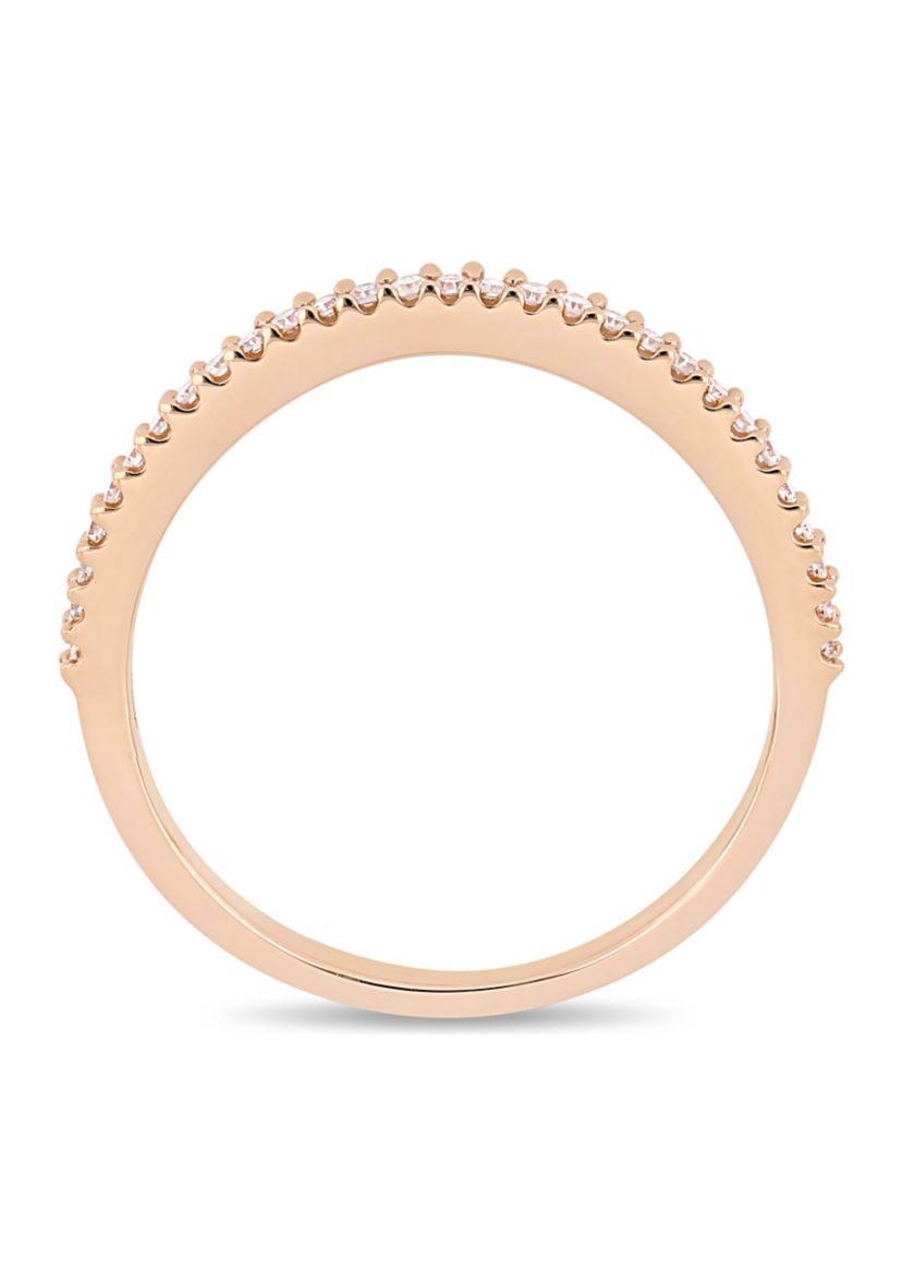 1/7 ct. t.w. Diamond Wedding Band in 14K Rose Gold