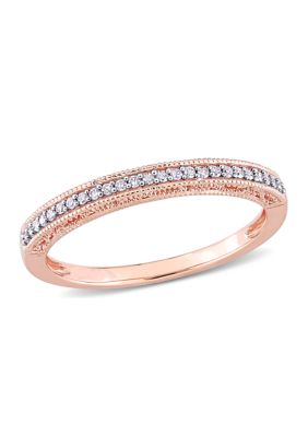 Belk & Co 1/10 ct. t.w. Diamond Anniversary Ring in 10K Rose Gold, 6