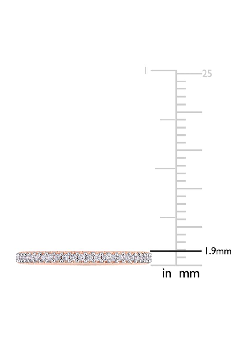 1/8 ct. t.w. Diamond Eternity Ring in 14K Rose Gold
