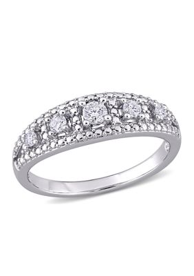 Belk & Co 1/4 ct. t.w. Diamond Eternity Ring in 10K Rose Gold, White, 6
