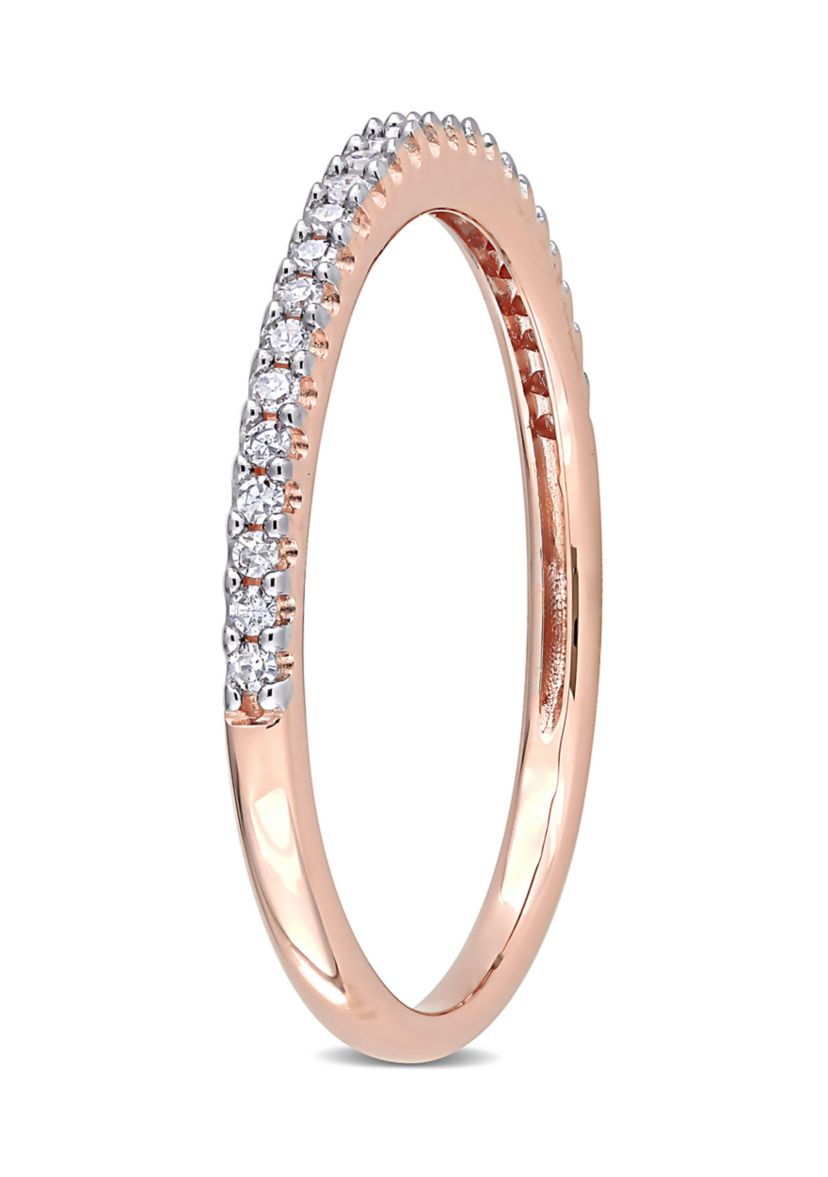 1/8 ct. t.w. Diamond Eternity Ring in 14K Rose Gold