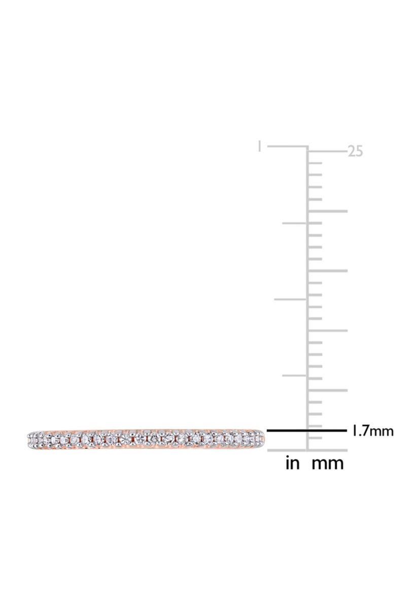 1/8 ct. t.w. Diamond Eternity Ring in 14K Rose Gold