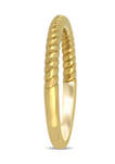 Wedding Band with Twist Design in 14K Yellow Gold