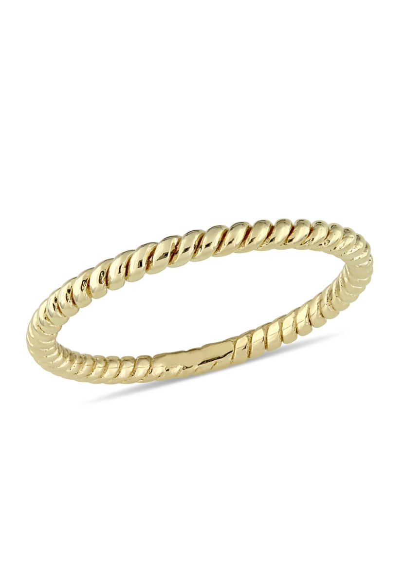 Twist Wedding Band in 14K Yellow Gold