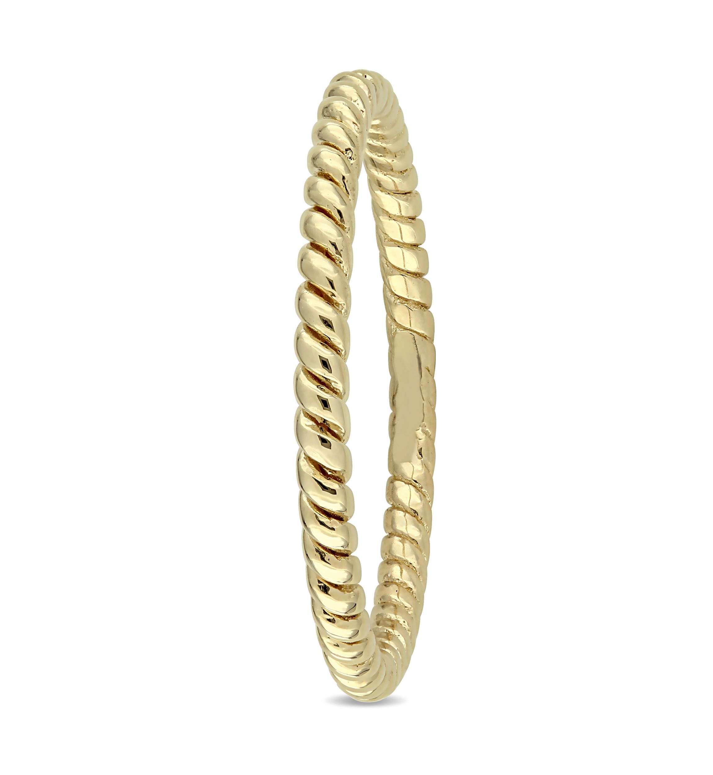 Twist Wedding Band in 14K Yellow Gold