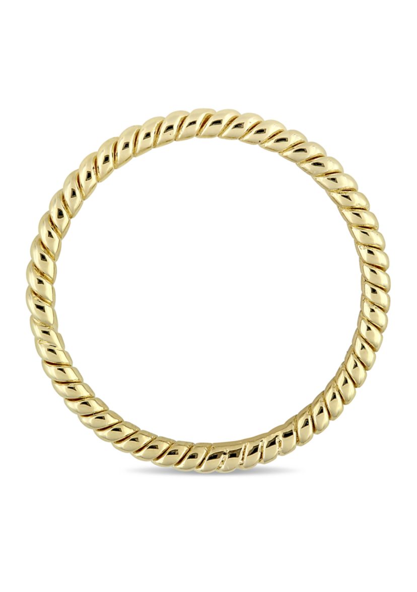 Twist Wedding Band in 14K Yellow Gold
