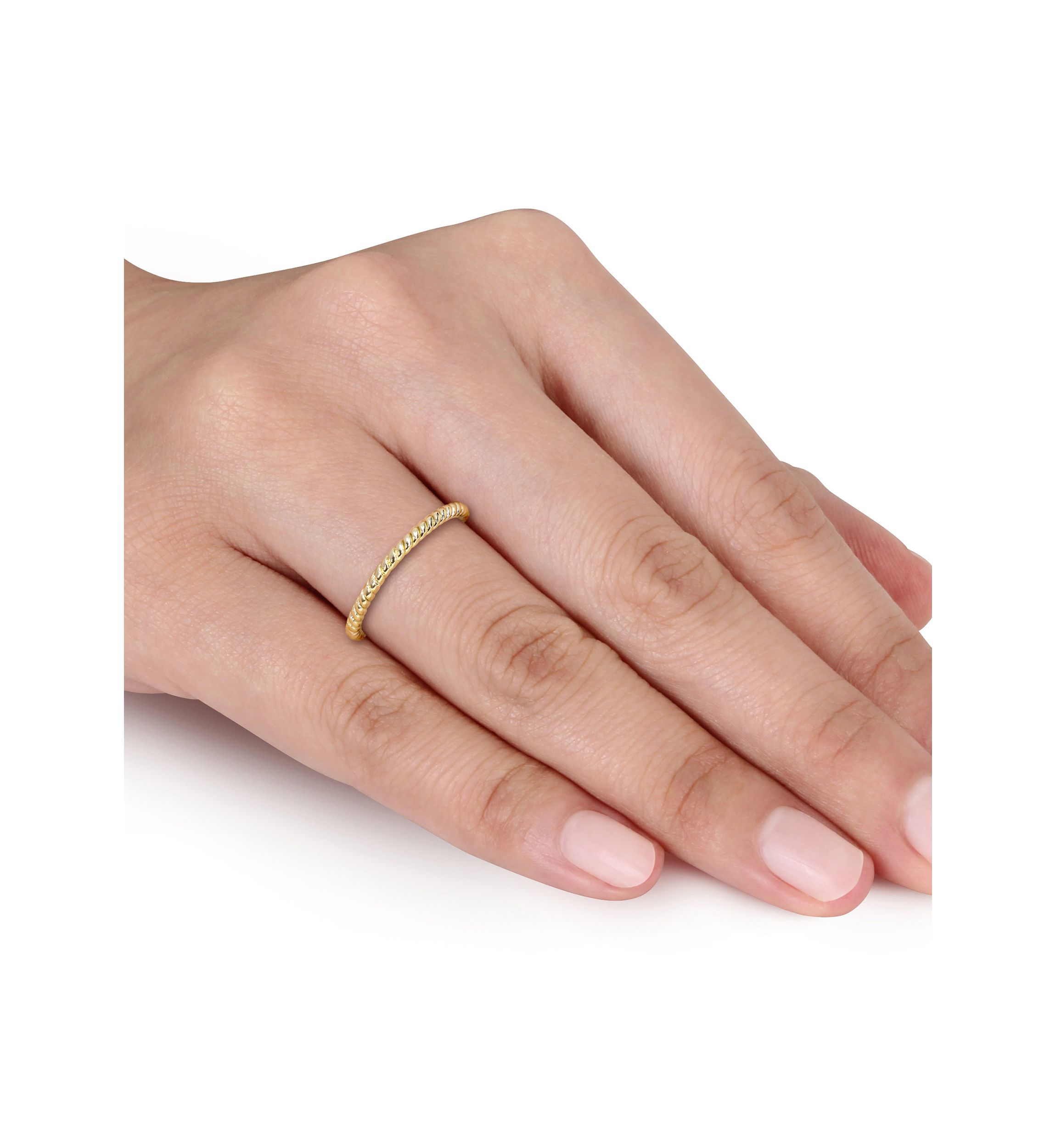 Twist Wedding Band in 14K Yellow Gold