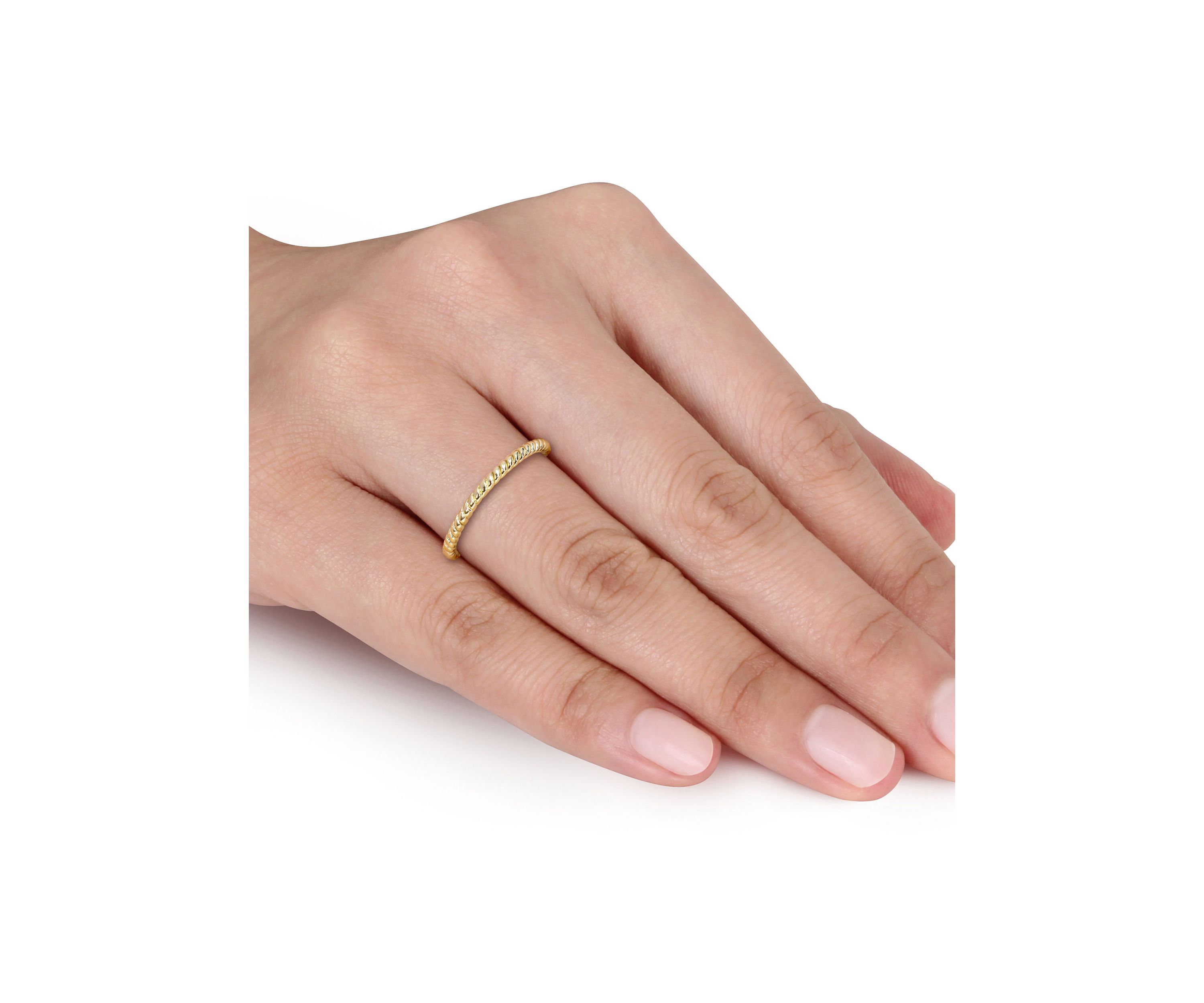 Twist Wedding Band in 14K Yellow Gold