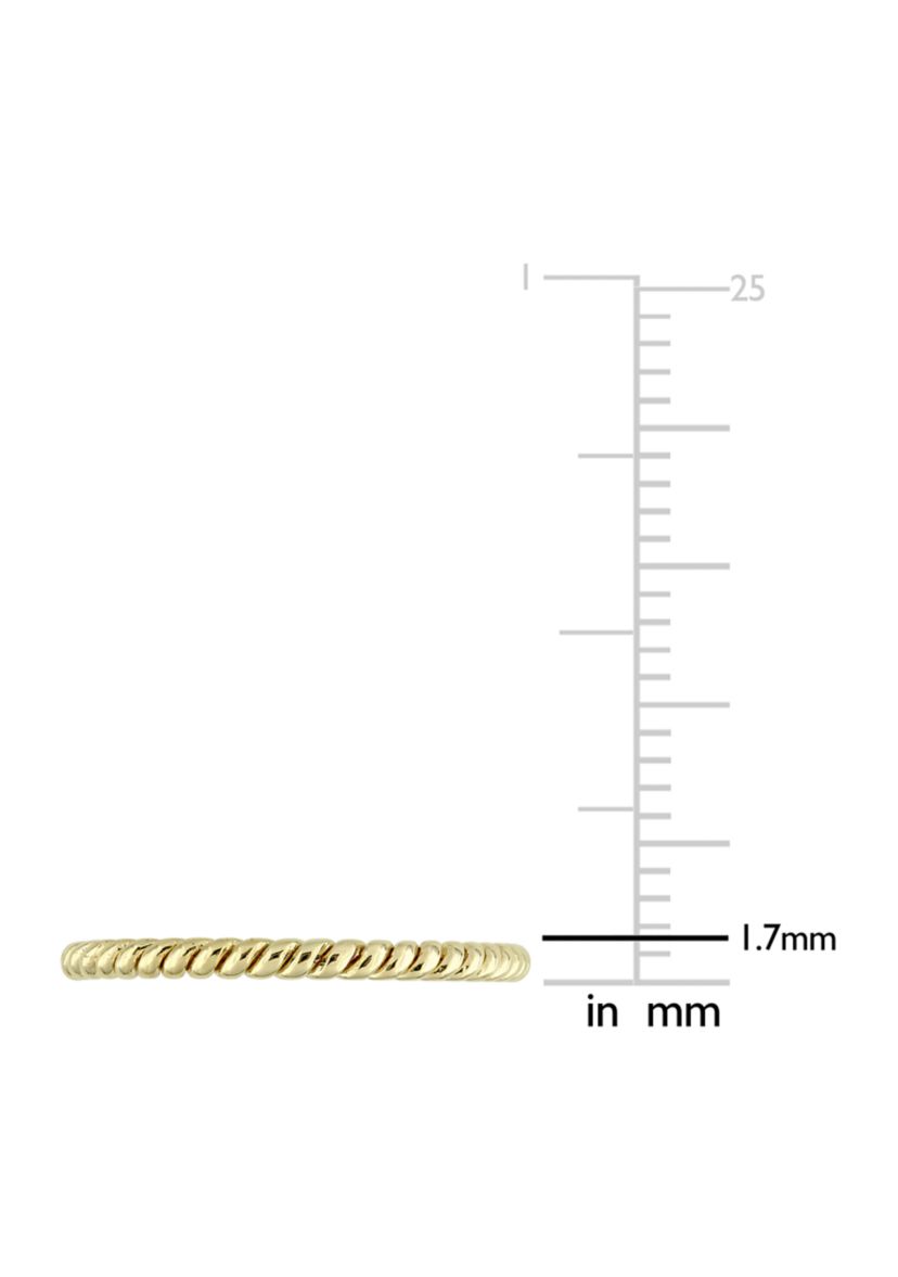 Twist Wedding Band in 14K Yellow Gold