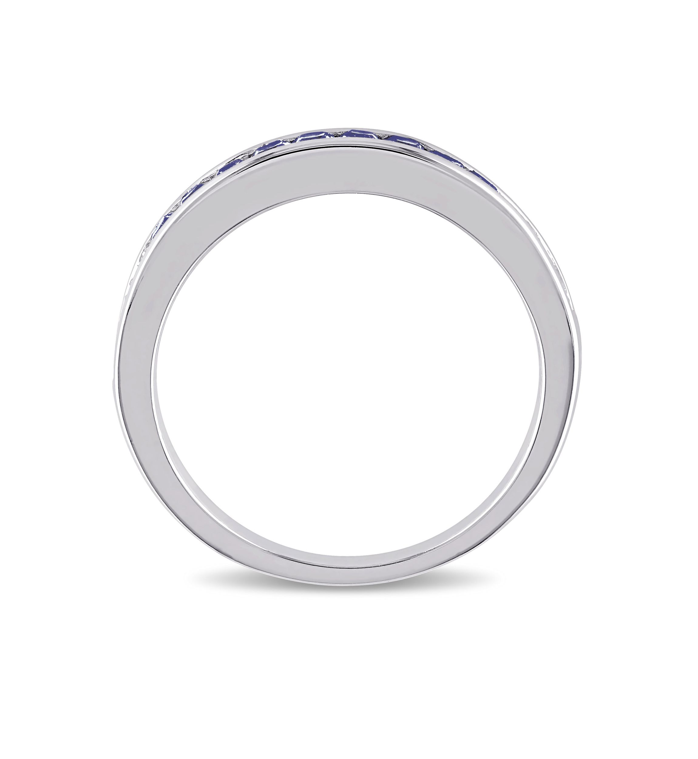 3/4 ct. t.w. Lab Created Blue Sapphire Eternity Ring in Sterling Silver