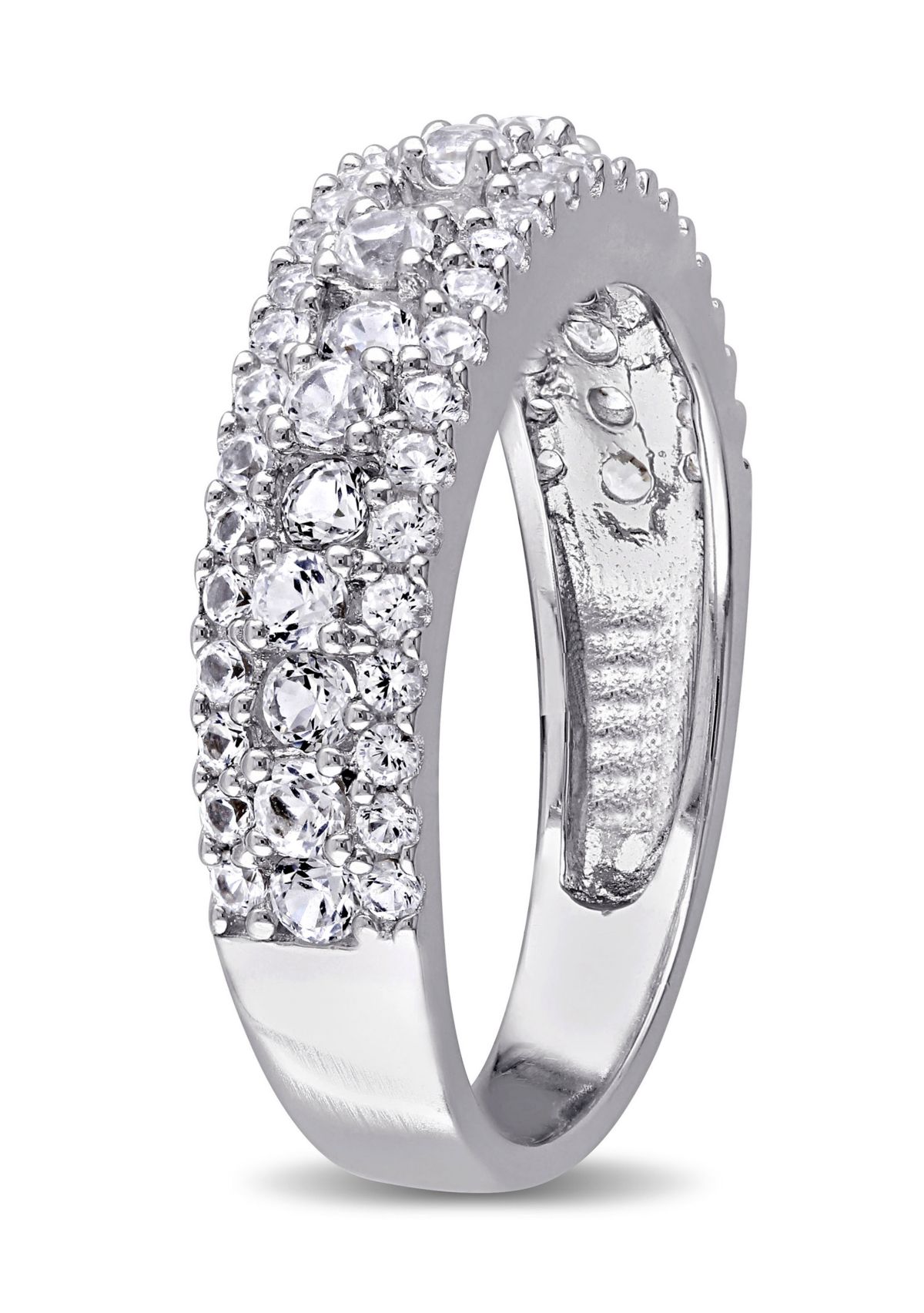 1.3 ct. t.w. Lab Created White Sapphire Anniversary Band in Sterling Silver