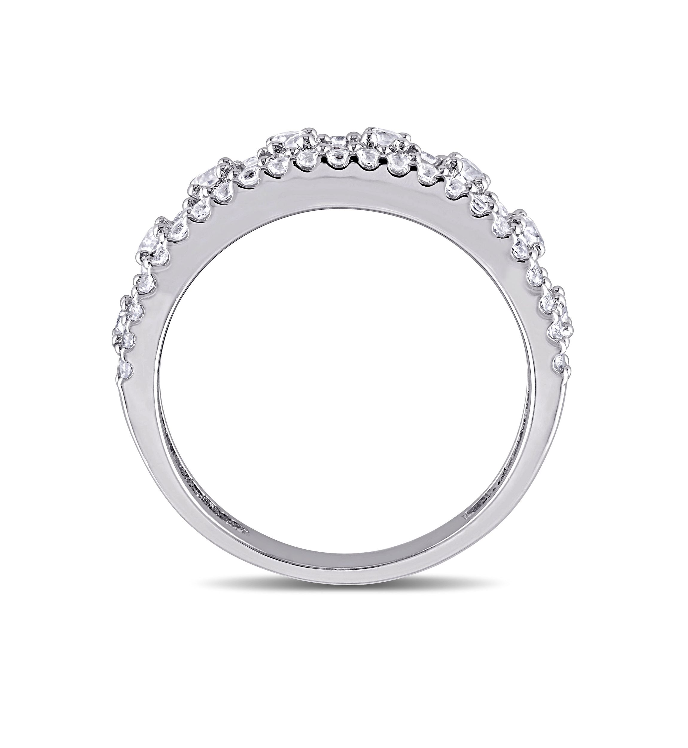 1.3 ct. t.w. Lab Created White Sapphire Anniversary Band in Sterling Silver