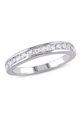 3/4 ct. t.w. Lab Created White Sapphire Channel Set Anniversary Band Sterling Silver