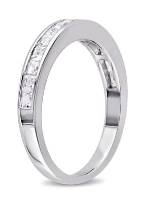 3/4 ct. t.w. Lab Created White Sapphire Channel Set Anniversary Band Sterling Silver