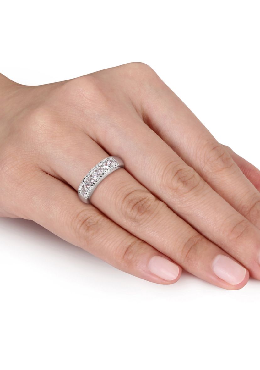 5/8 ct. t.w. Lab Created White Sapphire Anniversary Band in Sterling Silver