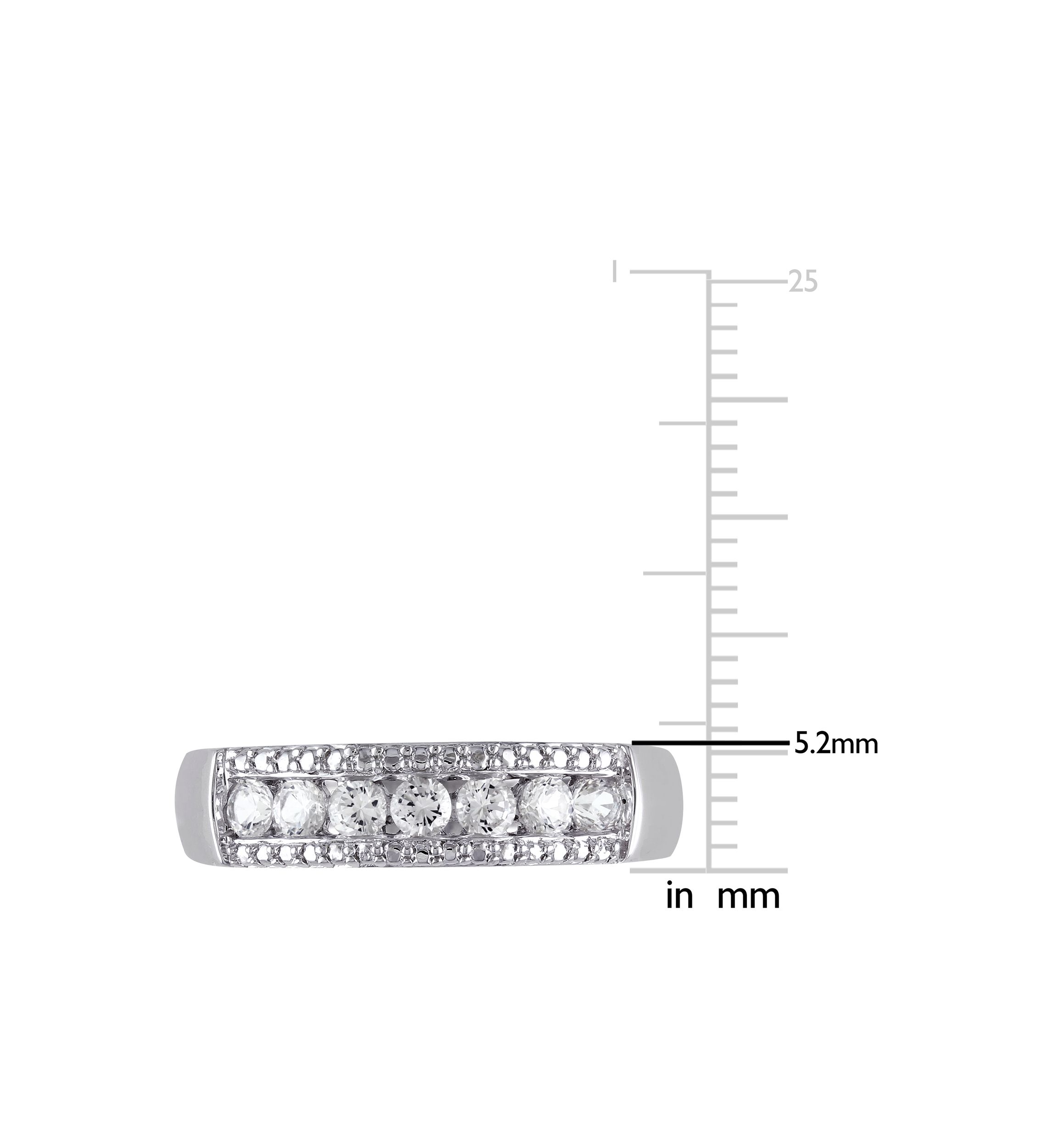 5/8 ct. t.w. Lab Created White Sapphire Anniversary Band in Sterling Silver