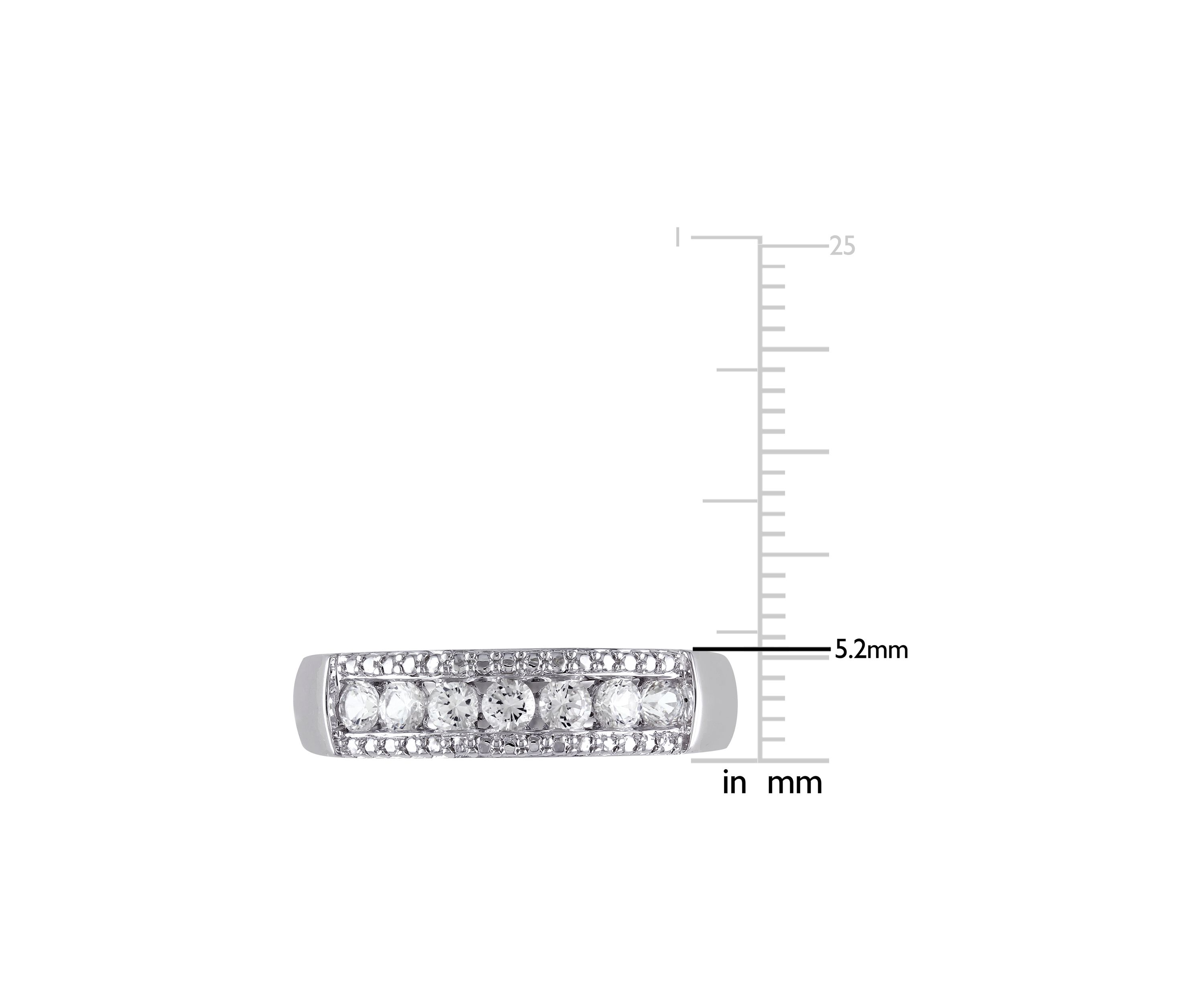 5/8 ct. t.w. Lab Created White Sapphire Anniversary Band in Sterling Silver