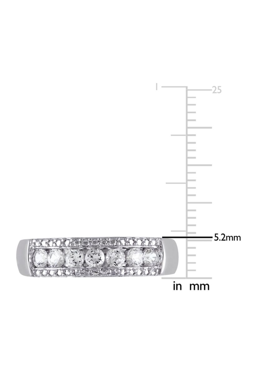 5/8 ct. t.w. Lab Created White Sapphire Anniversary Band in Sterling Silver