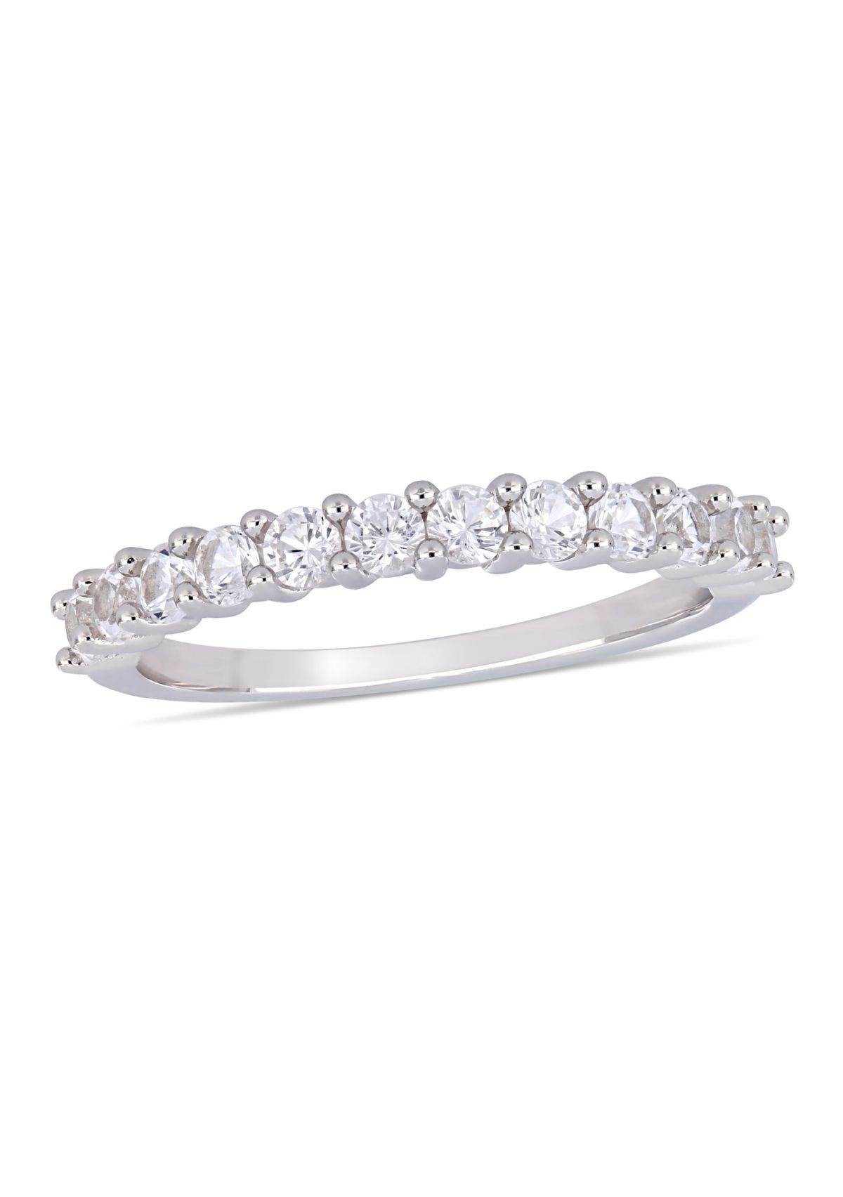 1.1 ct. t.w. Lab Created White Sapphire Stacking Ring in Sterling Silver