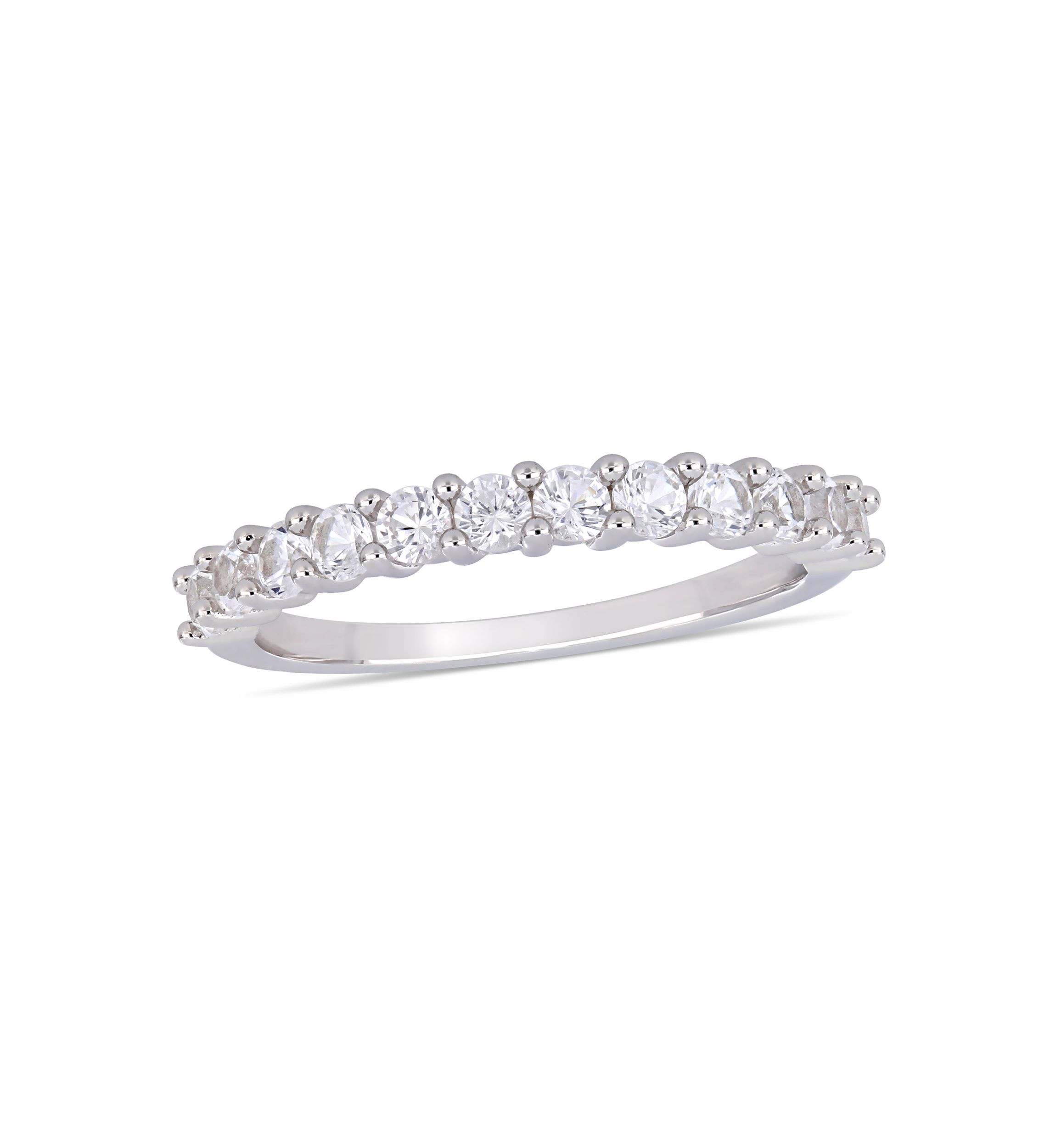 1.1 ct. t.w. Lab Created White Sapphire Stacking Ring in Sterling Silver