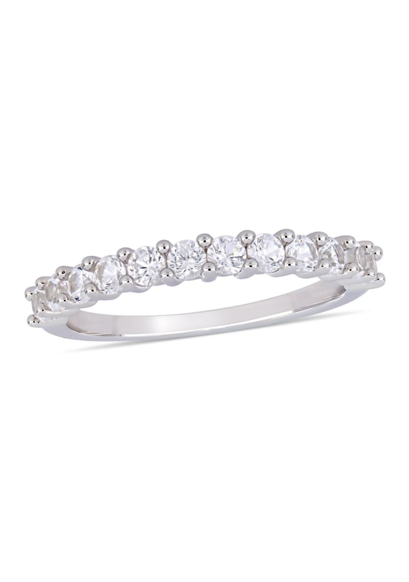 1.1 ct. t.w. Lab Created White Sapphire Stacking Ring in Sterling Silver