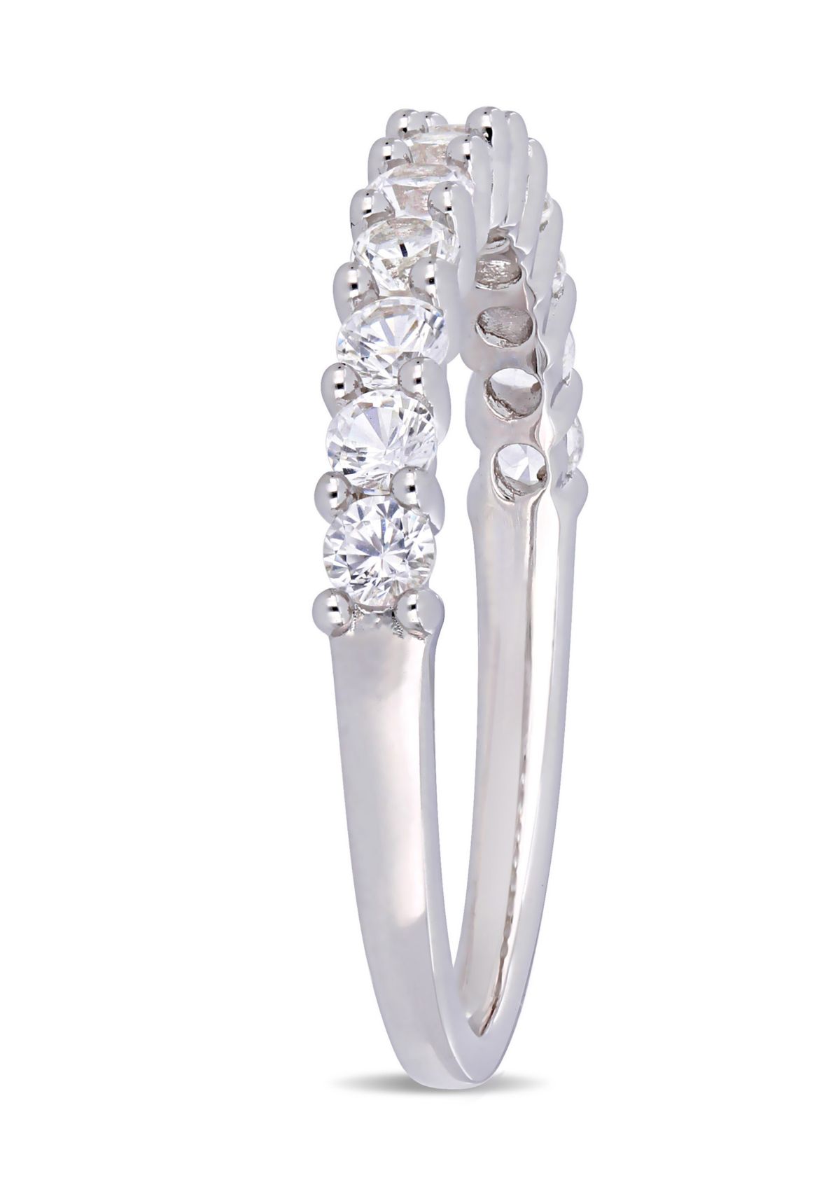 1.1 ct. t.w. Lab Created White Sapphire Stacking Ring in Sterling Silver