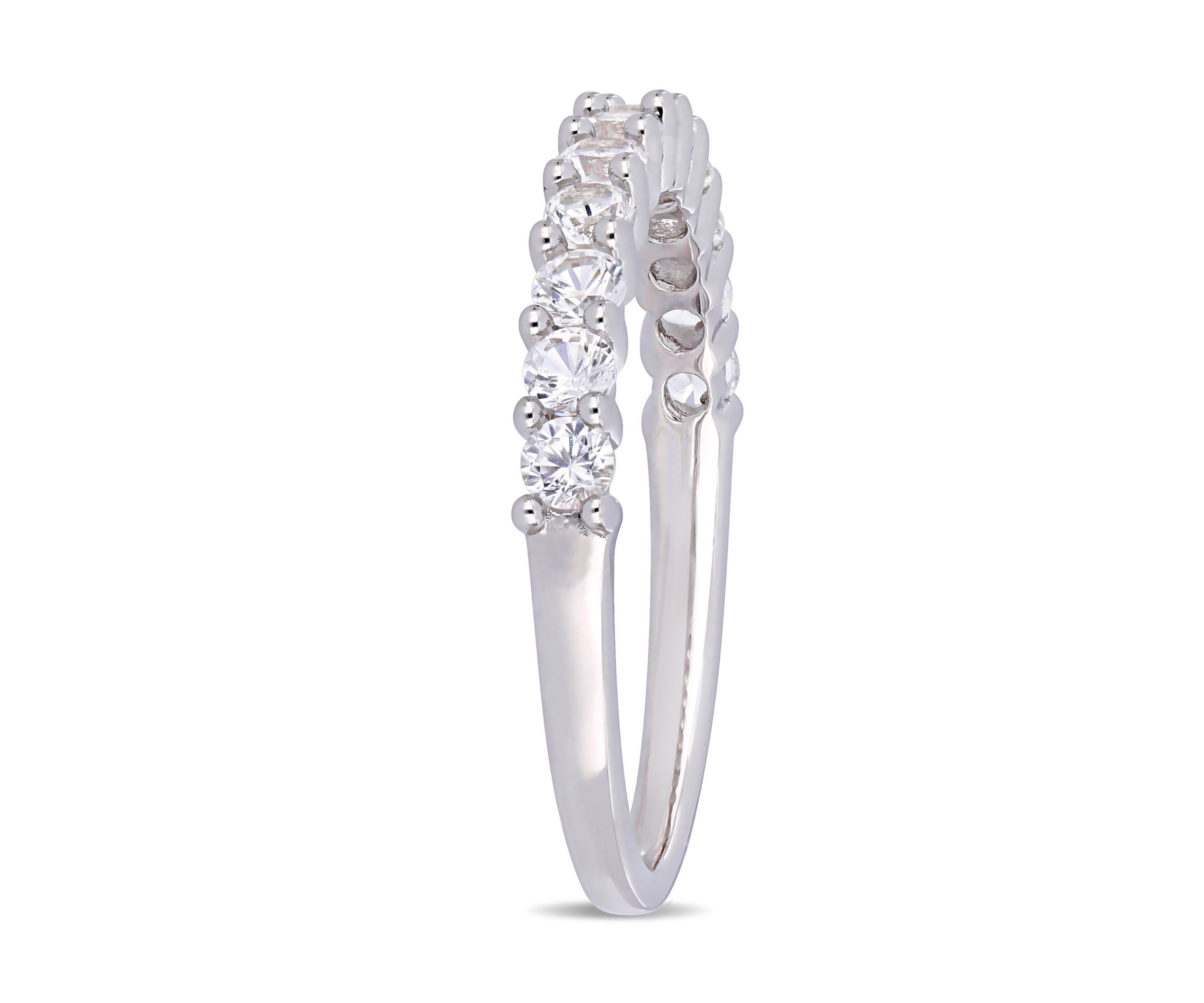 1.1 ct. t.w. Lab Created White Sapphire Stacking Ring in Sterling Silver