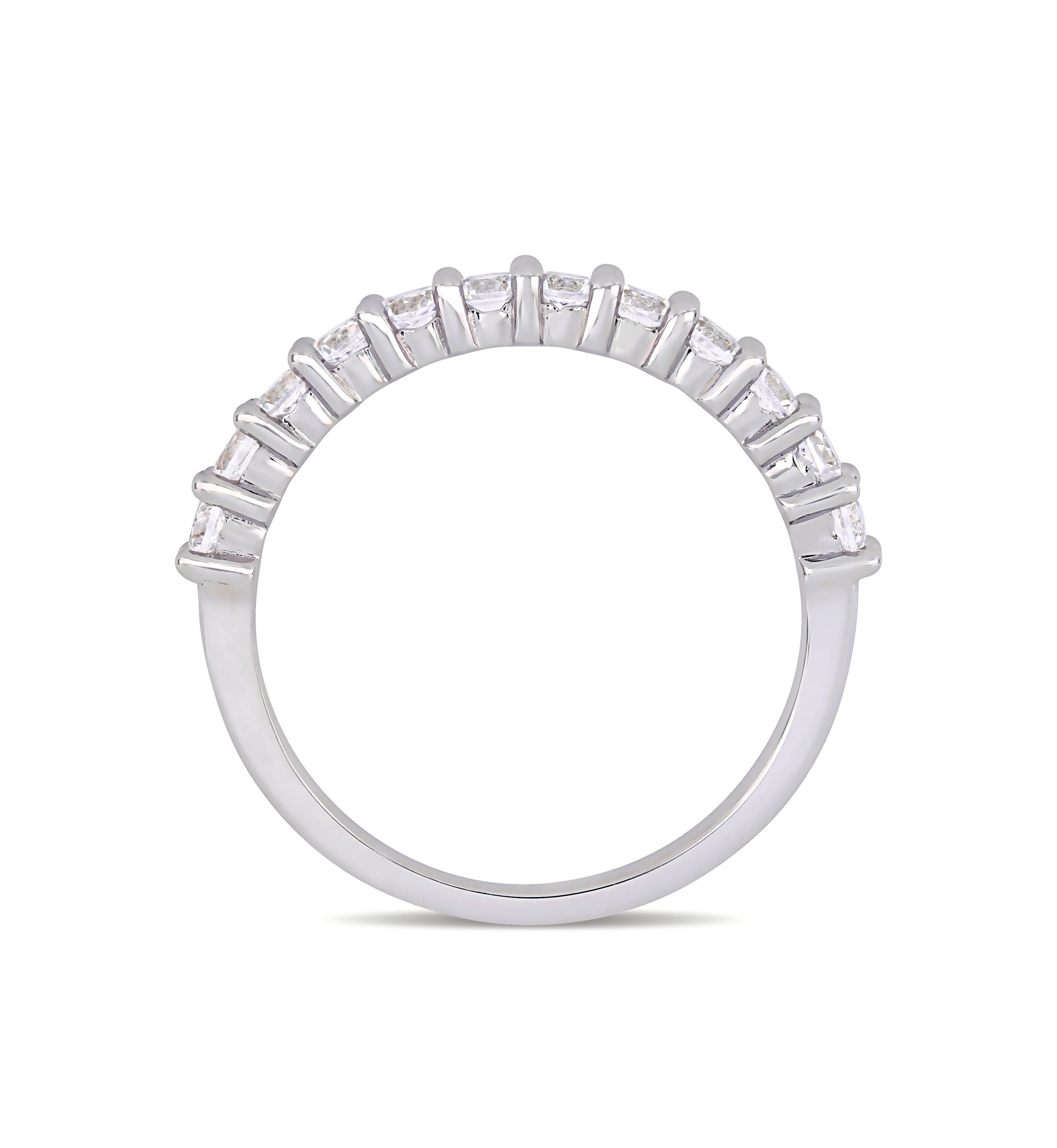 1.1 ct. t.w. Lab Created White Sapphire Stacking Ring in Sterling Silver