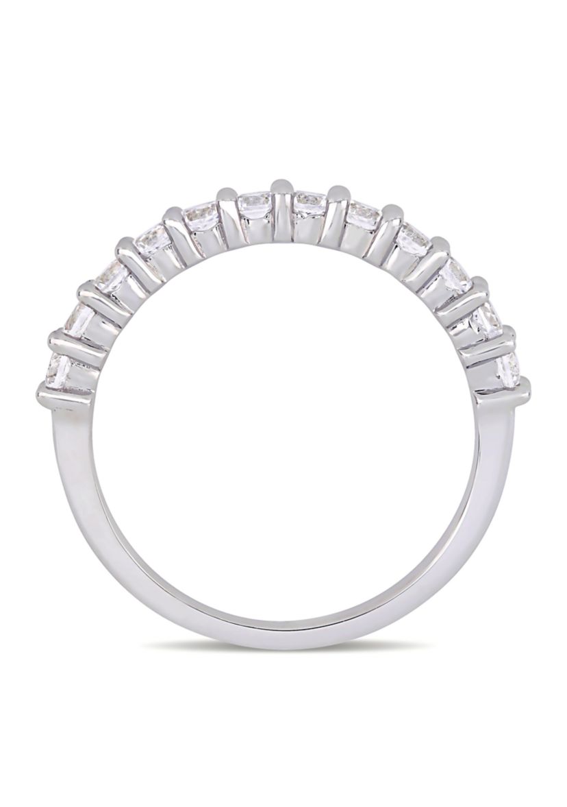 1.1 ct. t.w. Lab Created White Sapphire Stacking Ring in Sterling Silver