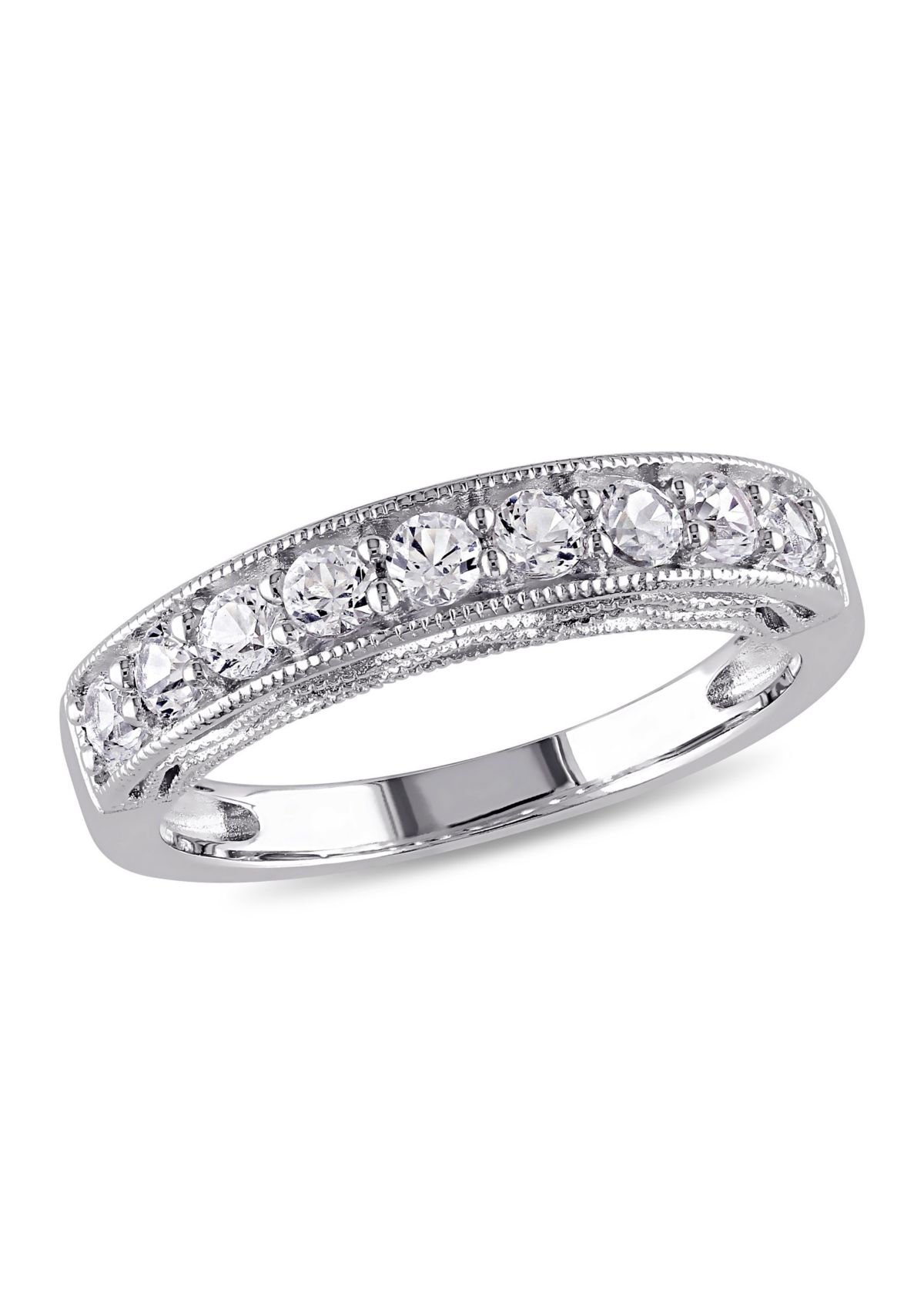 4/5 ct. t.w. Lab Created White Sapphire Anniversary Band in Sterling Silver
