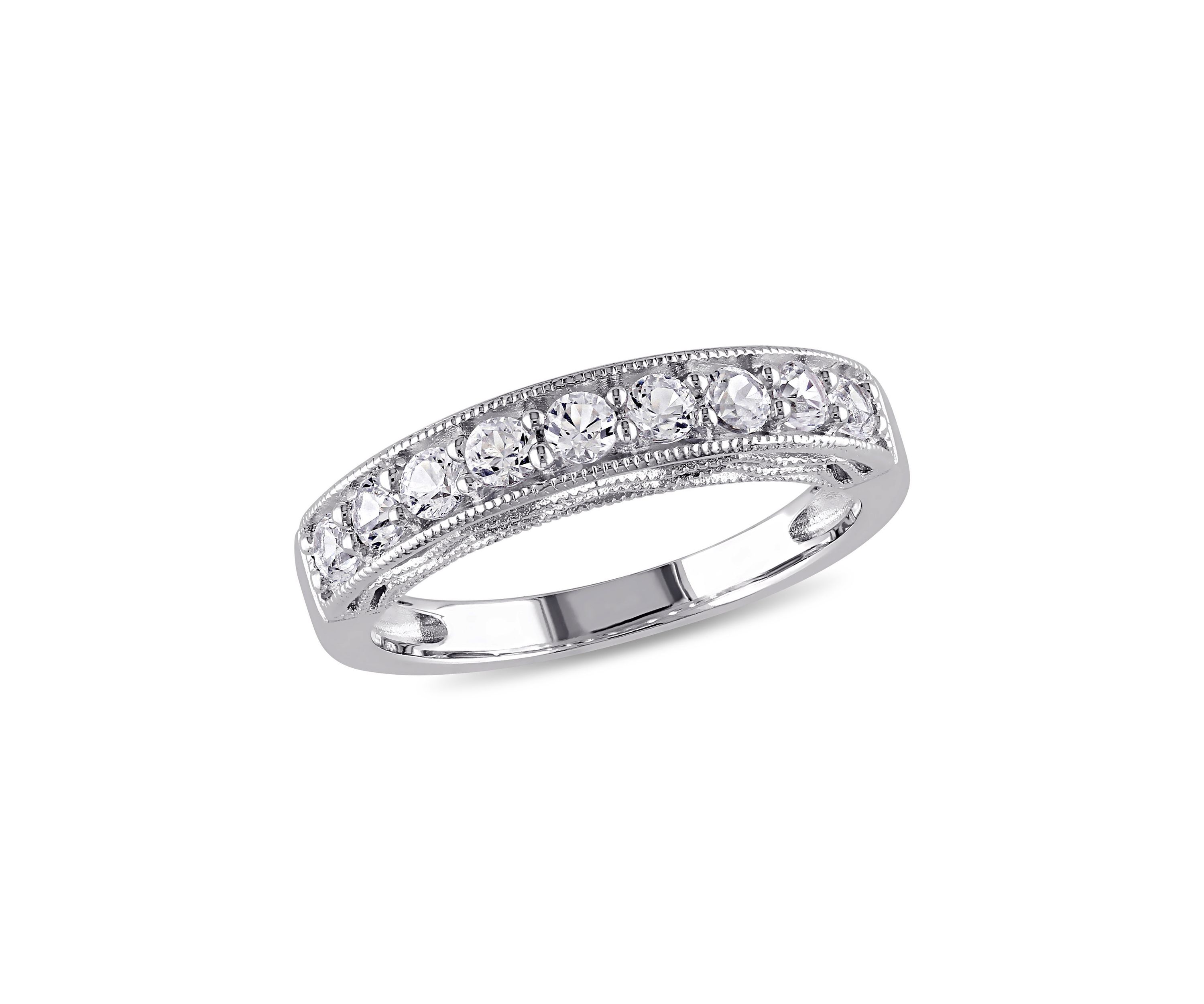 4/5 ct. t.w. Lab Created White Sapphire Anniversary Band in Sterling Silver