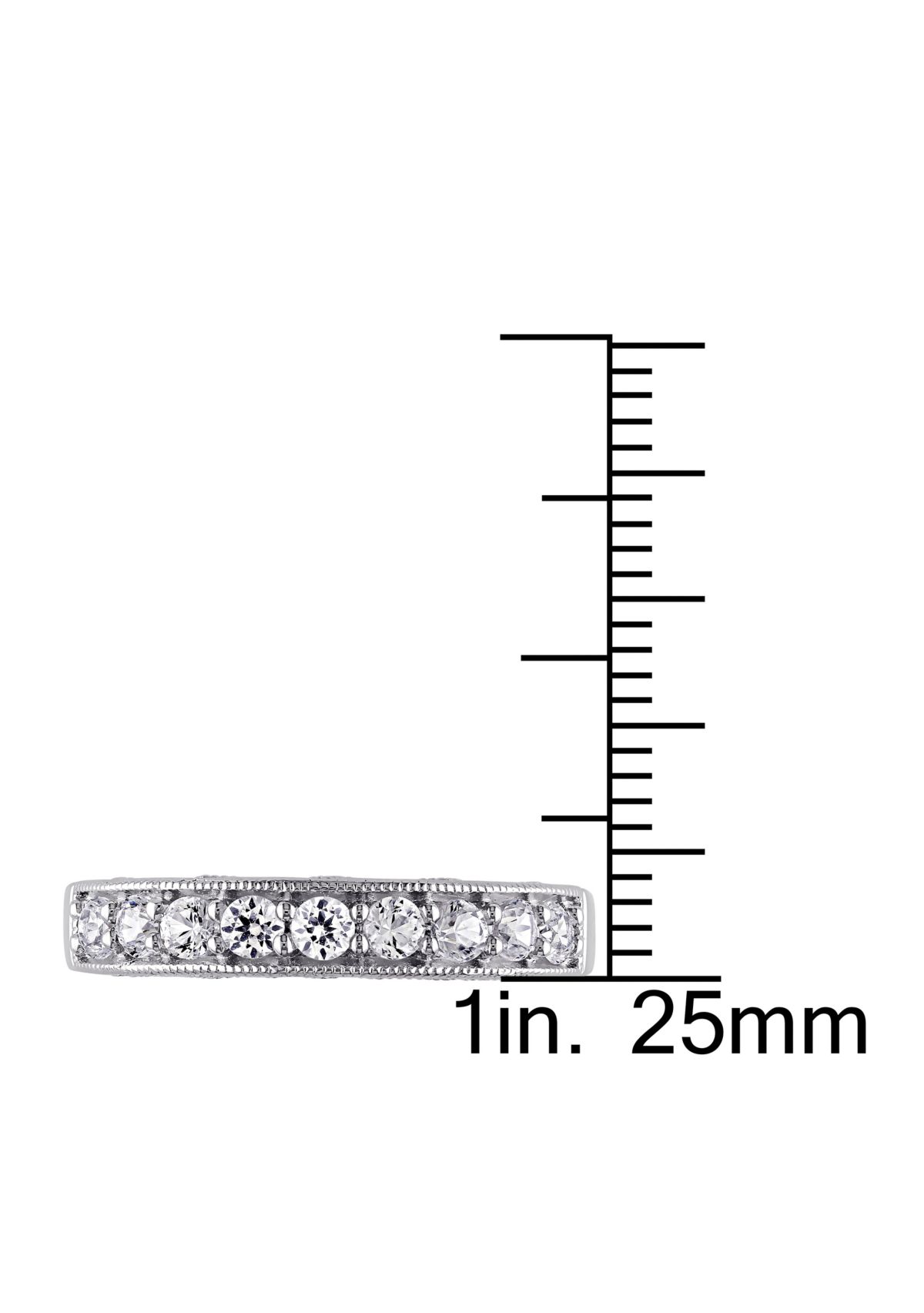 4/5 ct. t.w. Lab Created White Sapphire Anniversary Band in Sterling Silver