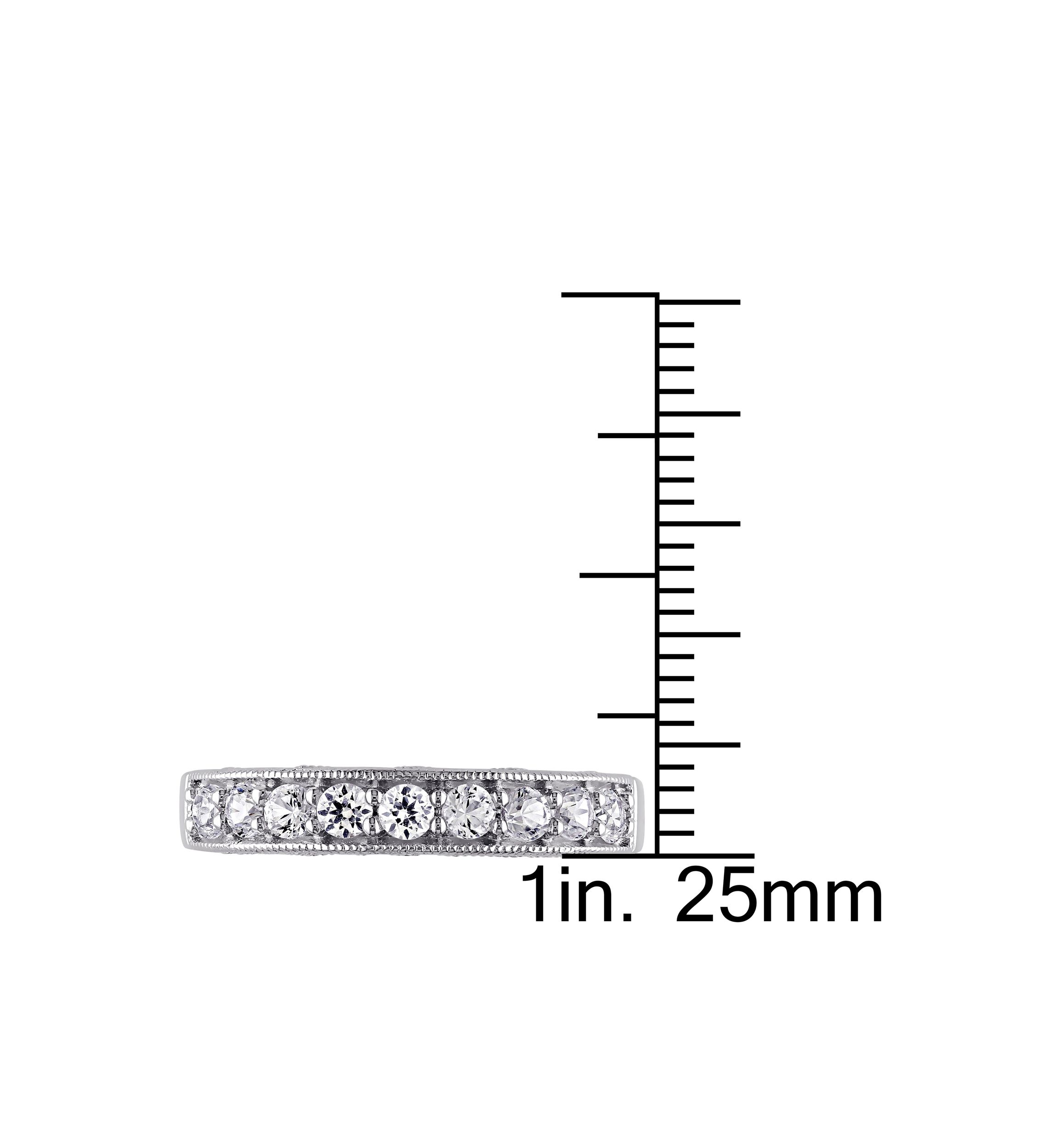 4/5 ct. t.w. Lab Created White Sapphire Anniversary Band in Sterling Silver